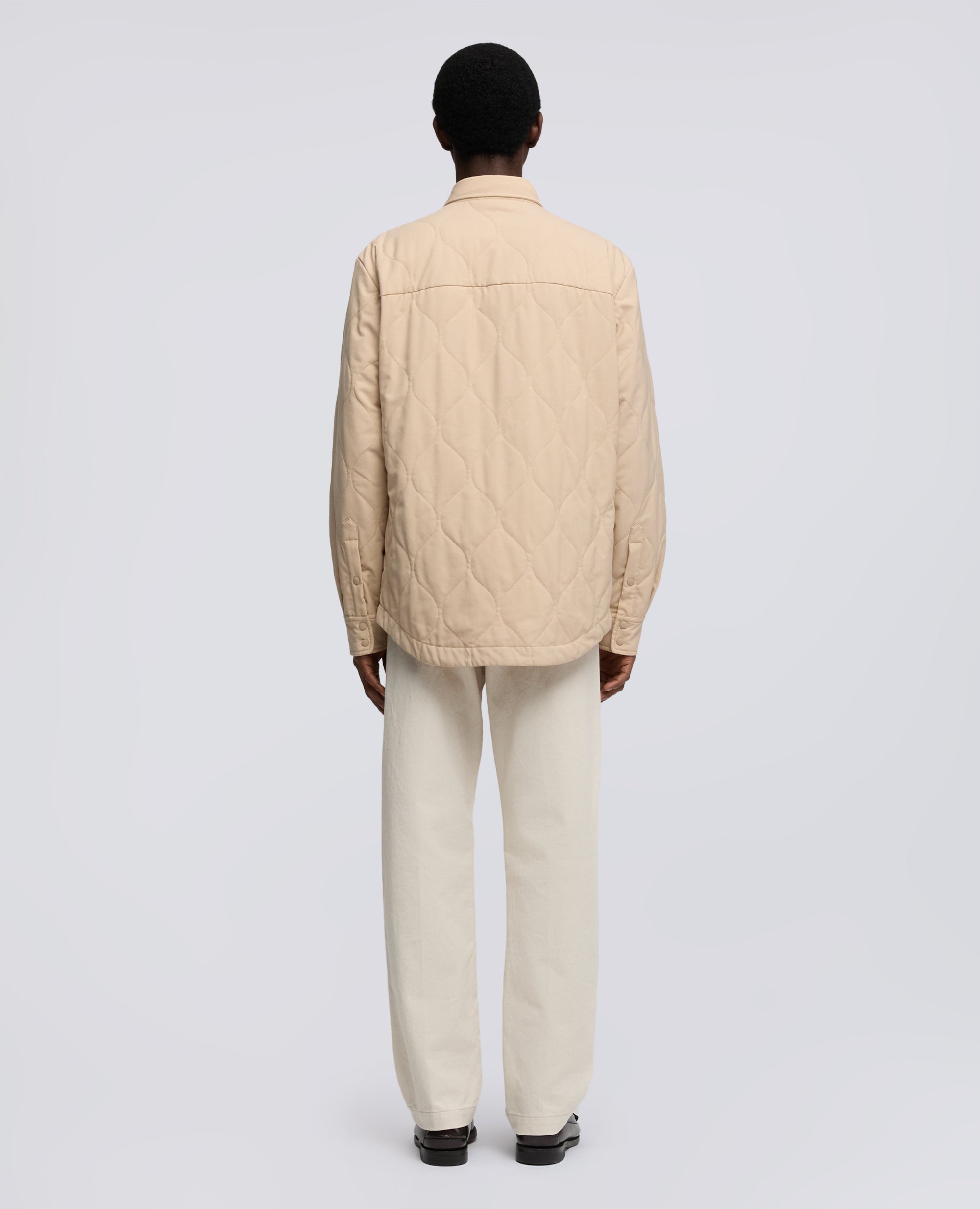 CHEMISE MOD. 13 EN LAINE-POLYESTER - BEIGE - ASPESI