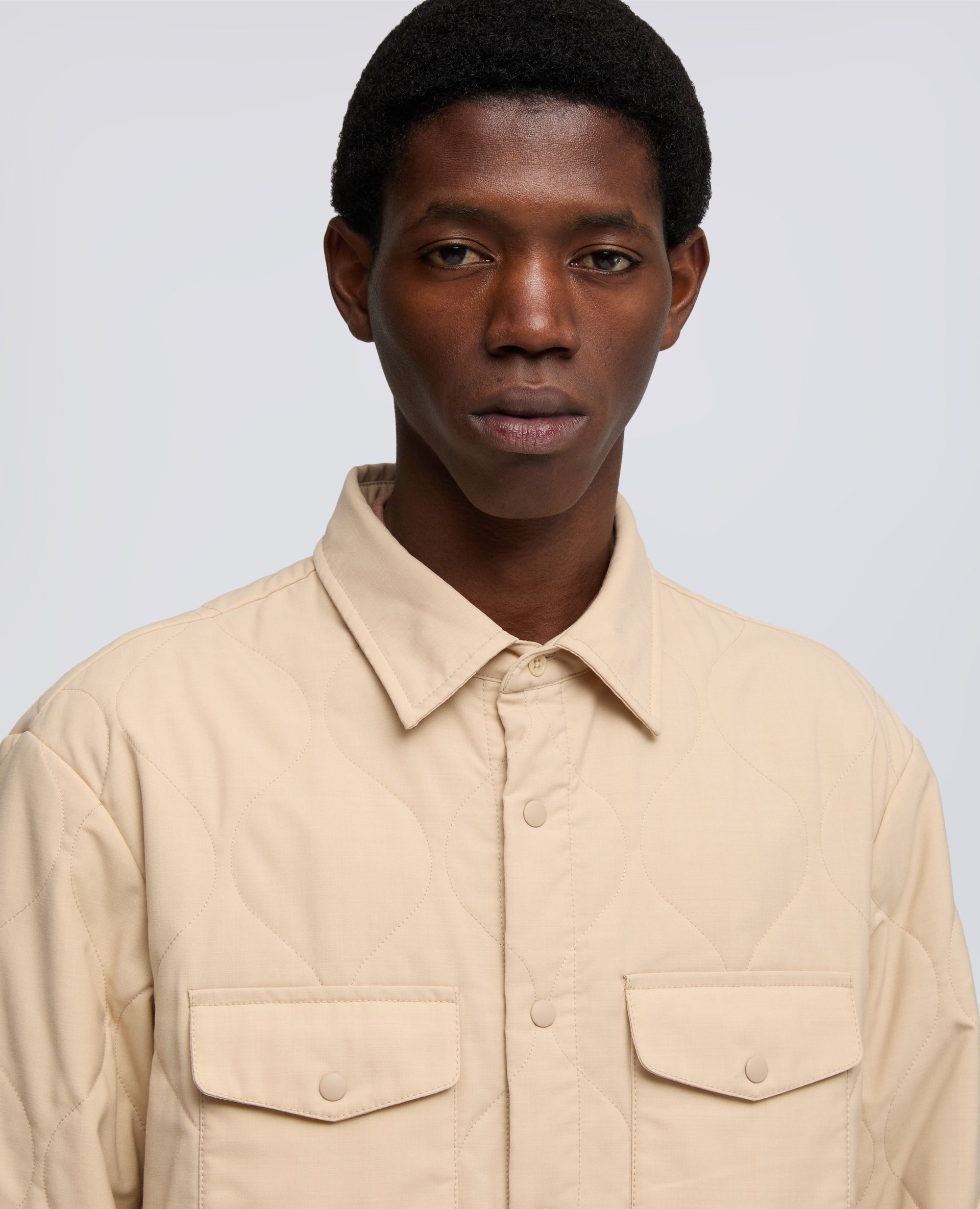 CHEMISE MOD. 13 EN LAINE-POLYESTER - BEIGE - ASPESI