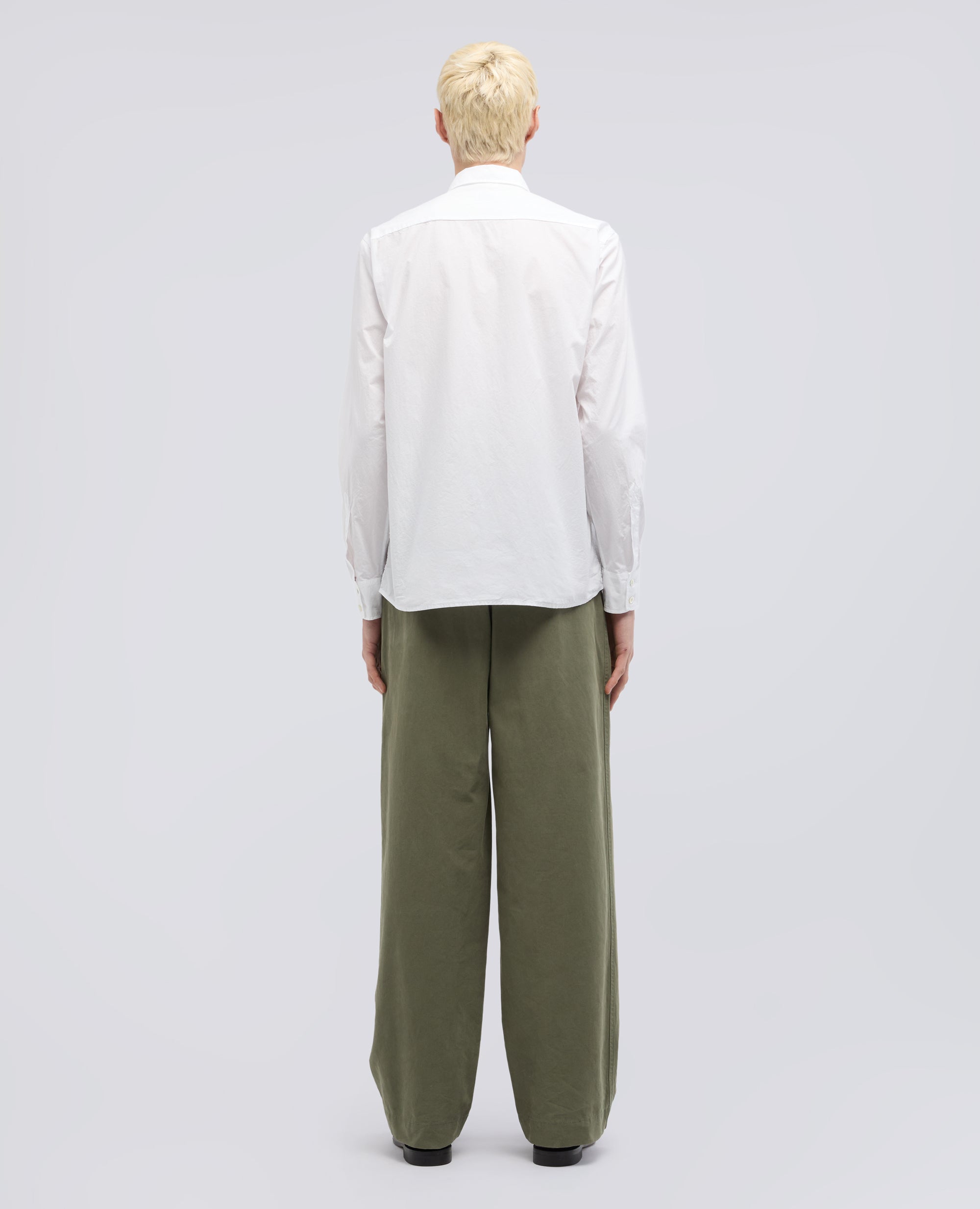 CAMICIA IN POPELINE DI COTONE TINTO CAPO - BIANCO - ASPESI