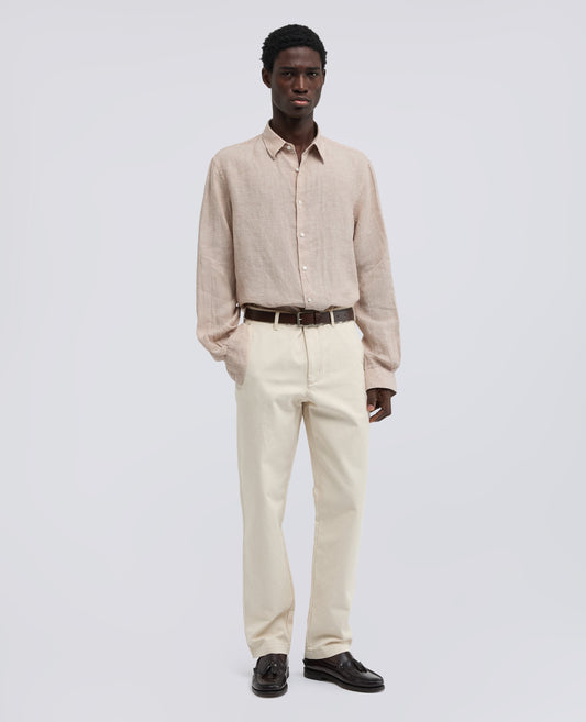 CAMICIA COMMA IN LINO DELAVE - BEIGE - ASPESI