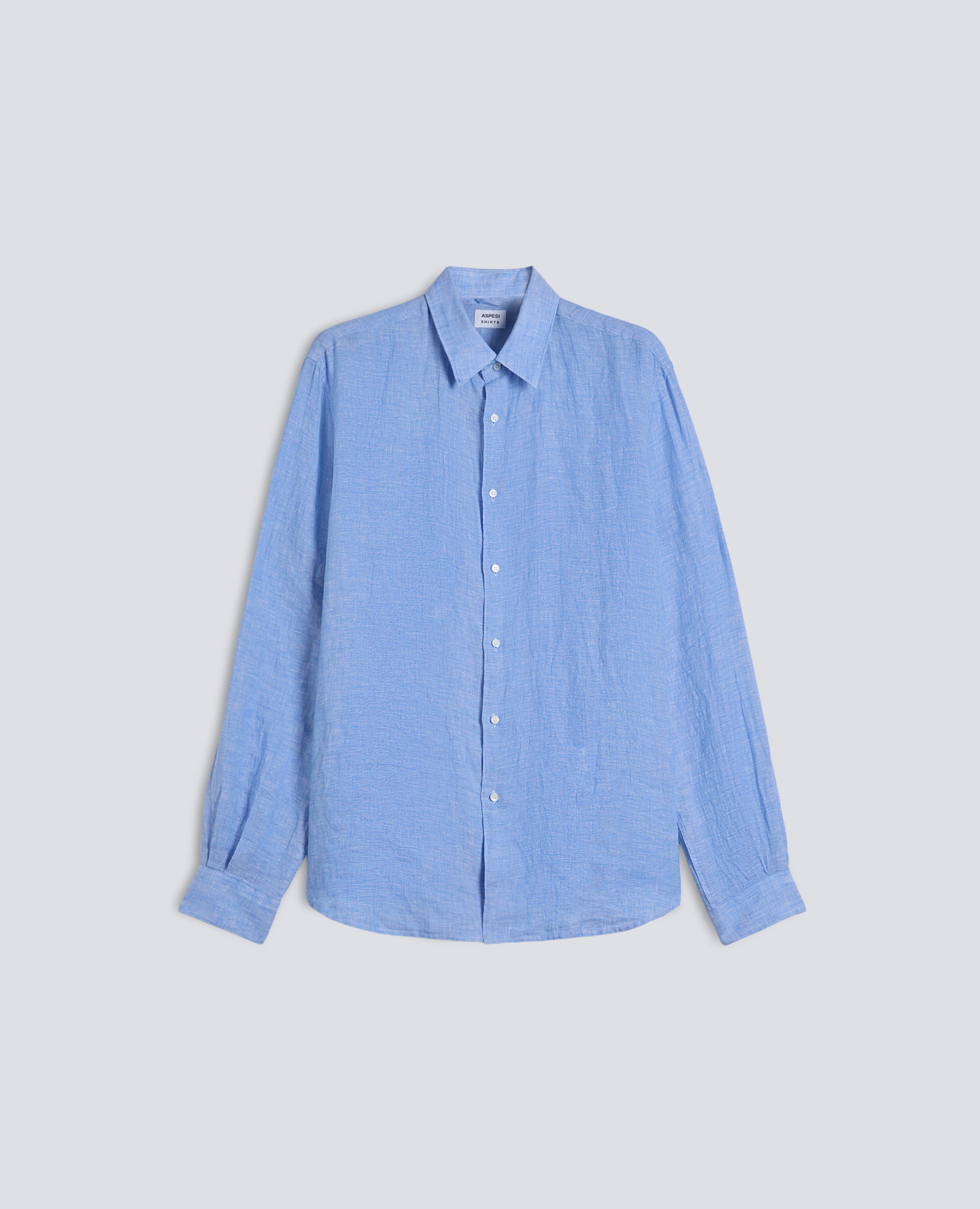 CHEMISE COMMA EN LIN DELAVE - AZZURRO - ASPESI