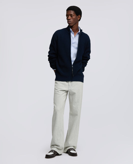 PINPOINT-HEMD MIT FRANZOSISCHEM KRAGEN - AZZURRO - ASPESI