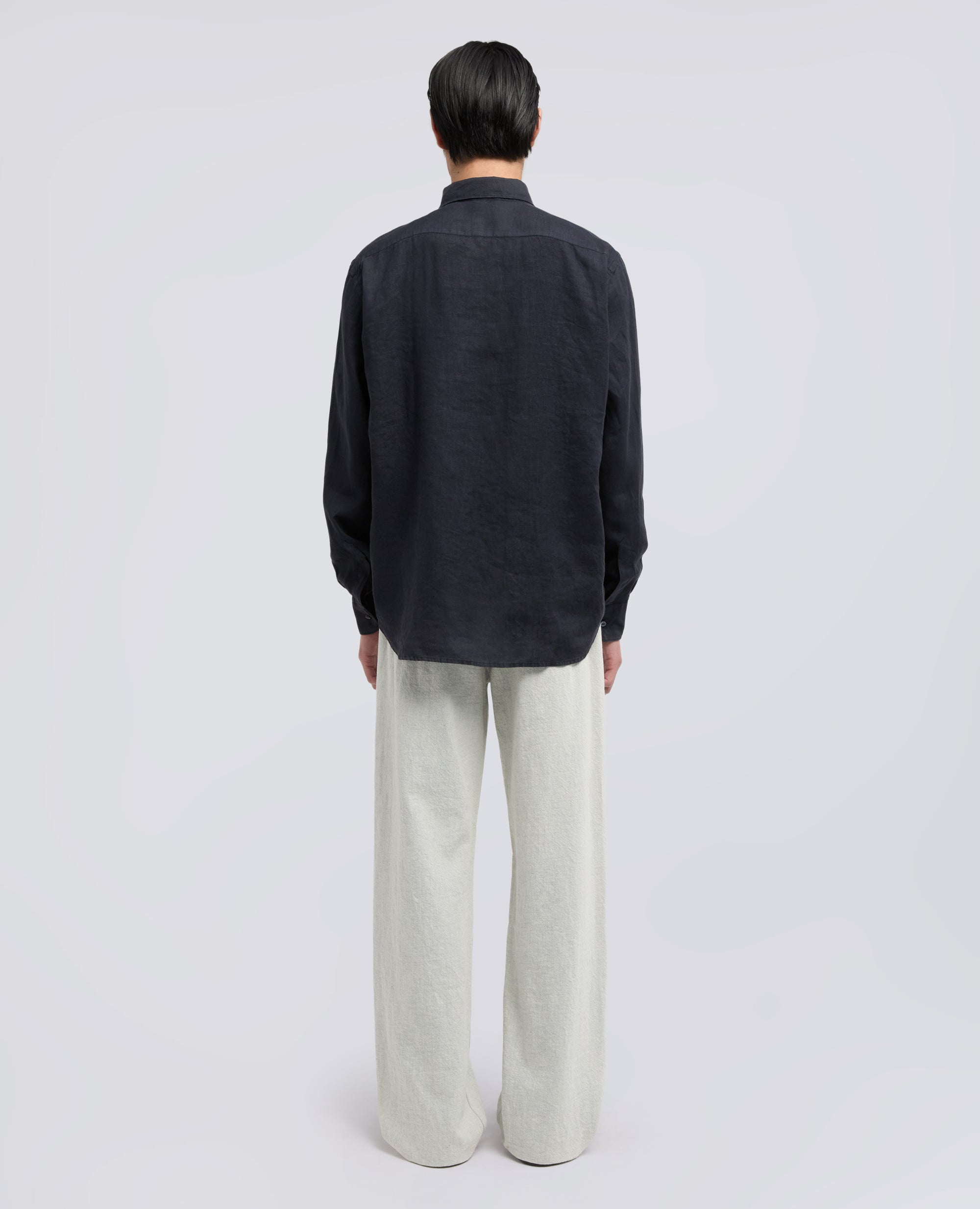 CAMISA LIGERA DE LINO CON BOLSILLO - BLU - ASPESI
