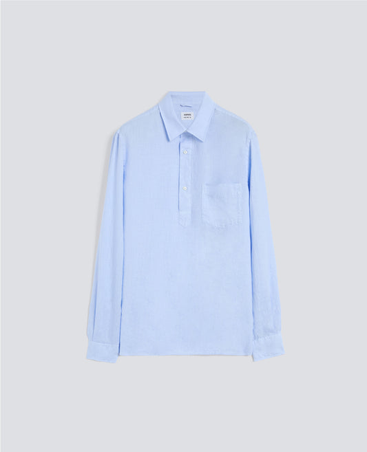 POLO DE LINO CLARO - AZUL - ASPESI