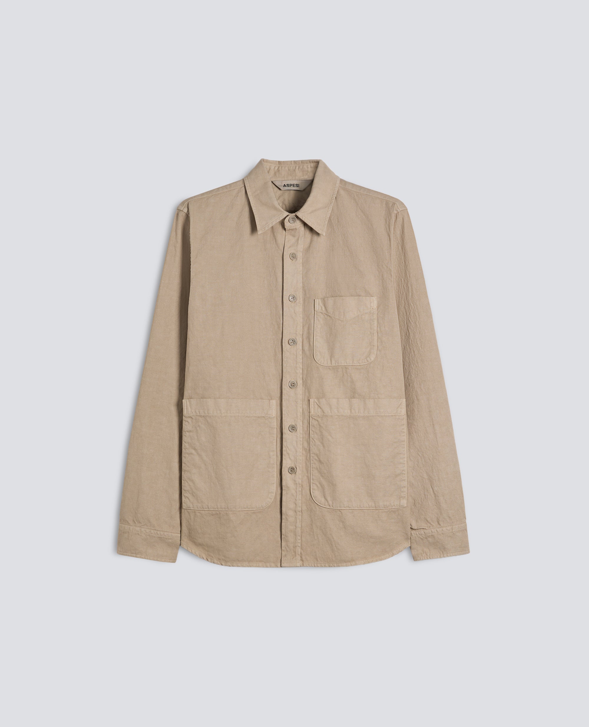 NUTZHEMD AUS BAUMWOLLIN GABARDINE - BEIGE - ASPESI