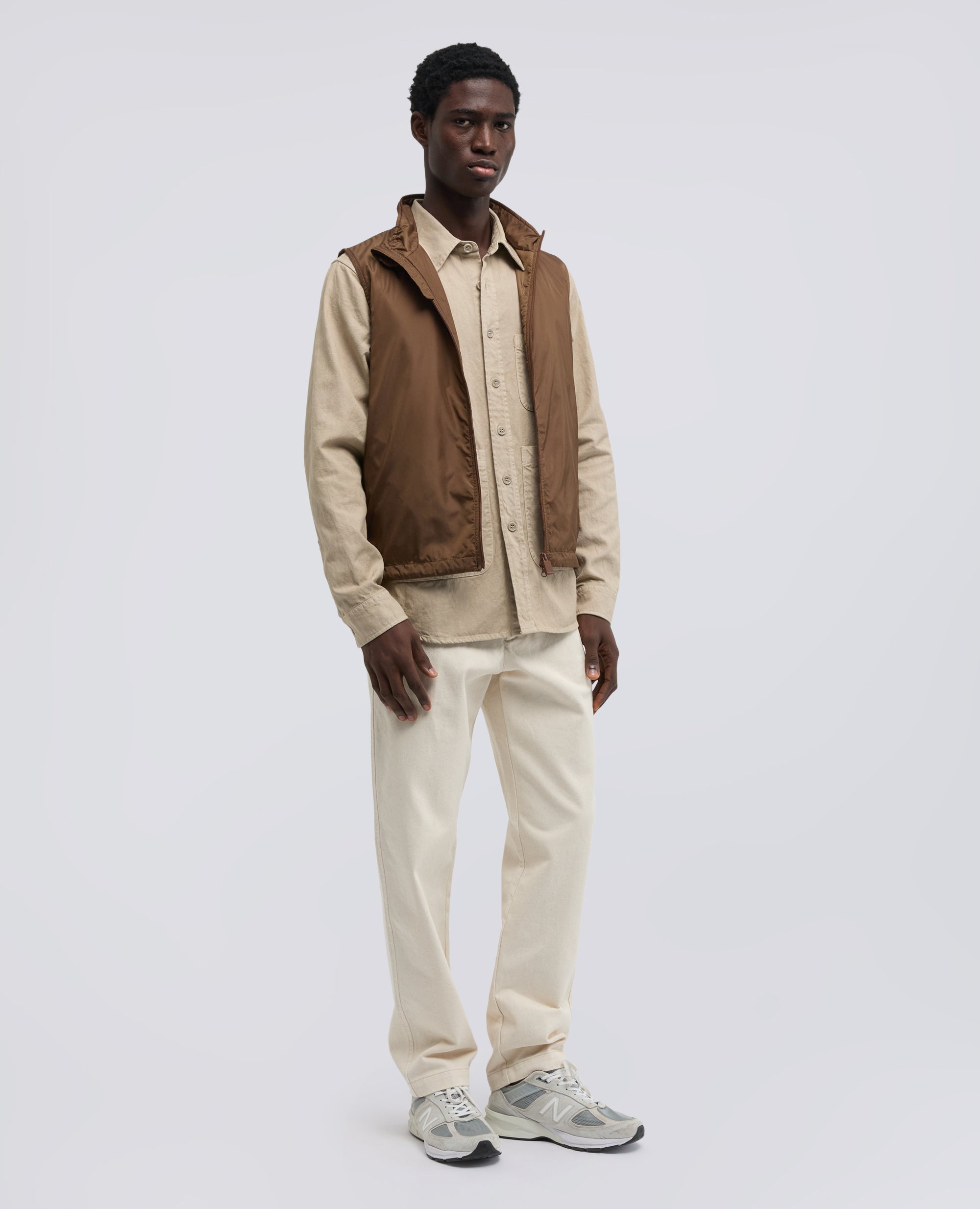 NUTZHEMD AUS BAUMWOLLIN GABARDINE - BEIGE - ASPESI