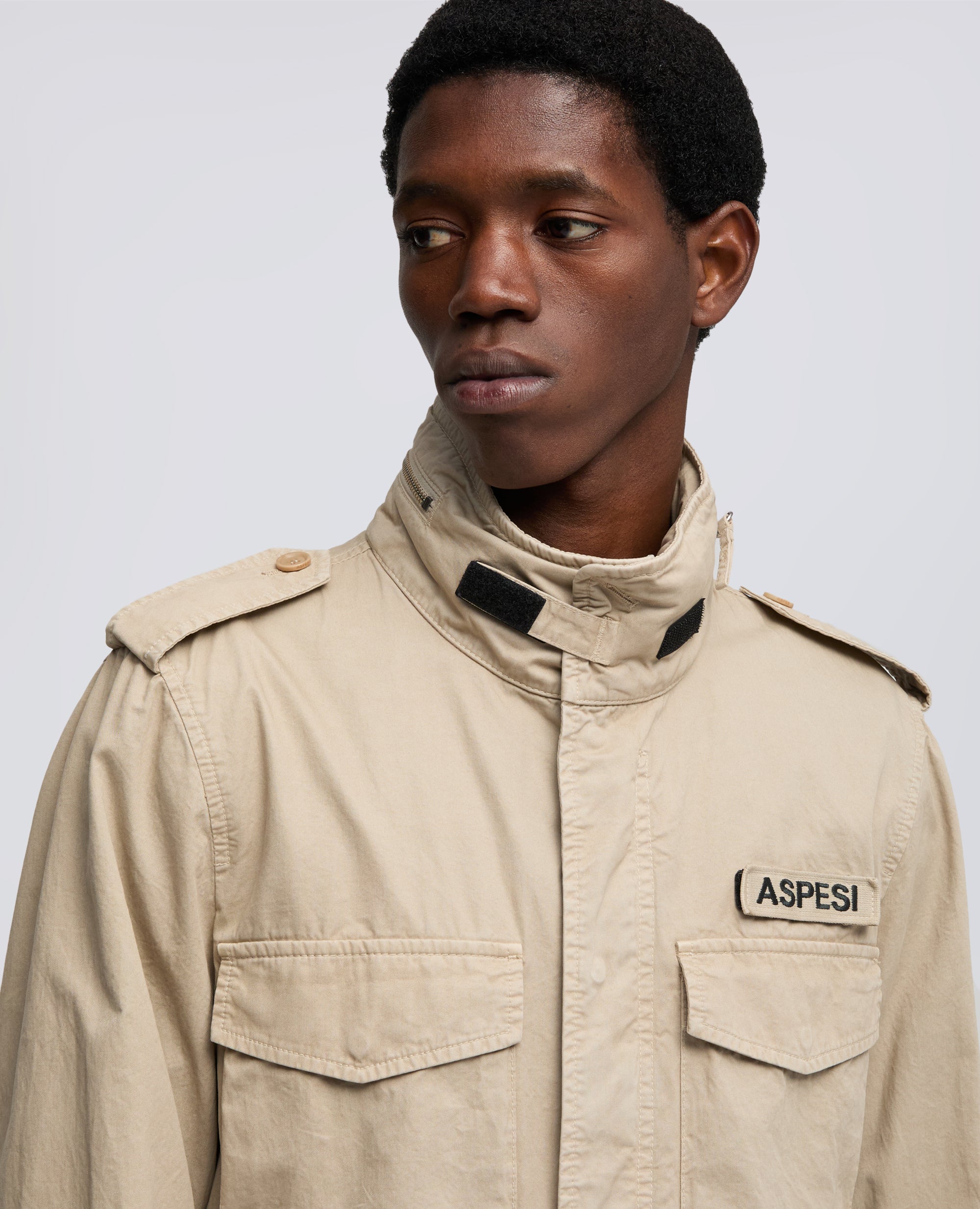 GIUBBOTTO MINI FIELD VENTO IN GABARDINA DI COTONE - BEIGE - ASPESI