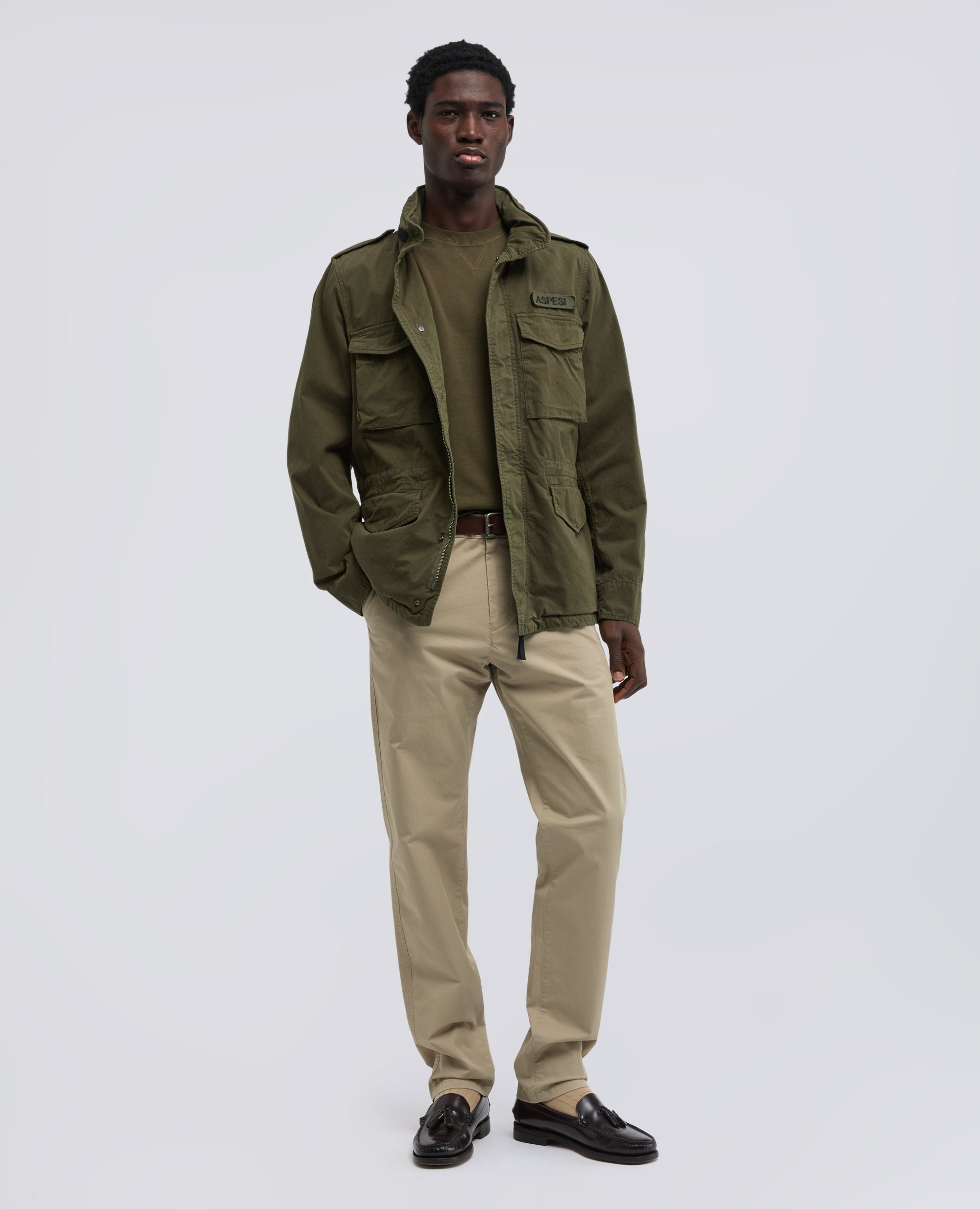 GIUBBOTTO MINI FIELD VENTO IN GABARDINA - VERDE - ASPESI