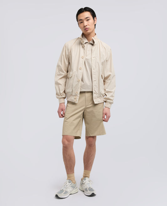 CHAQUETA DE LONA DE ALGODON TENIDA CON PRENDAS - BEIGE - ASPESI
