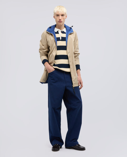 CHAQUETA REVERSIBLE DE SARGA DE ALGODON - BEIGE - ASPESI