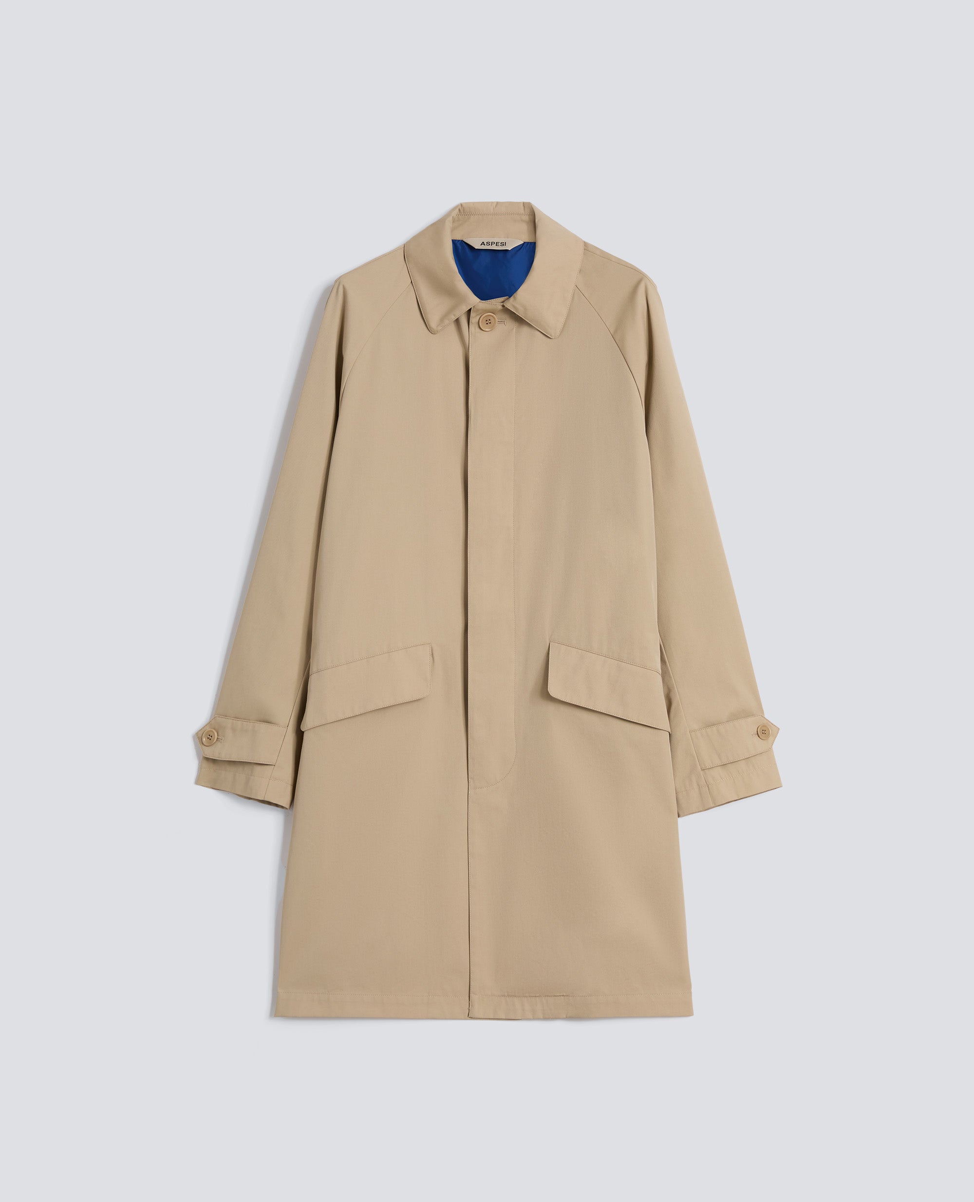 IMPERMEABLE DE SARGA DE ALGODON Y POLIAMIDA - BEIGE - ASPESI