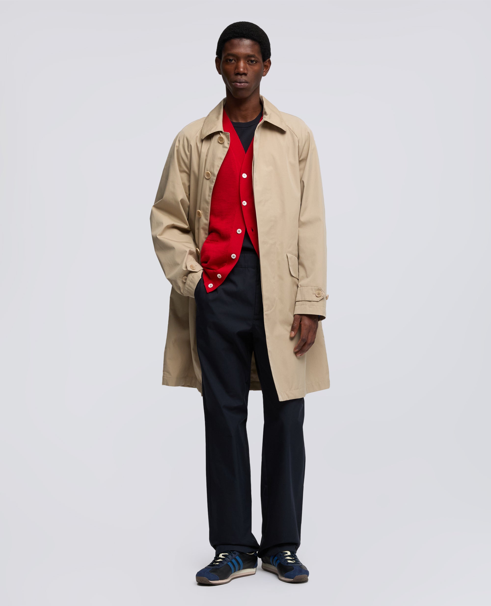 IMPERMEABLE DE SARGA DE ALGODON Y POLIAMIDA - BEIGE - ASPESI