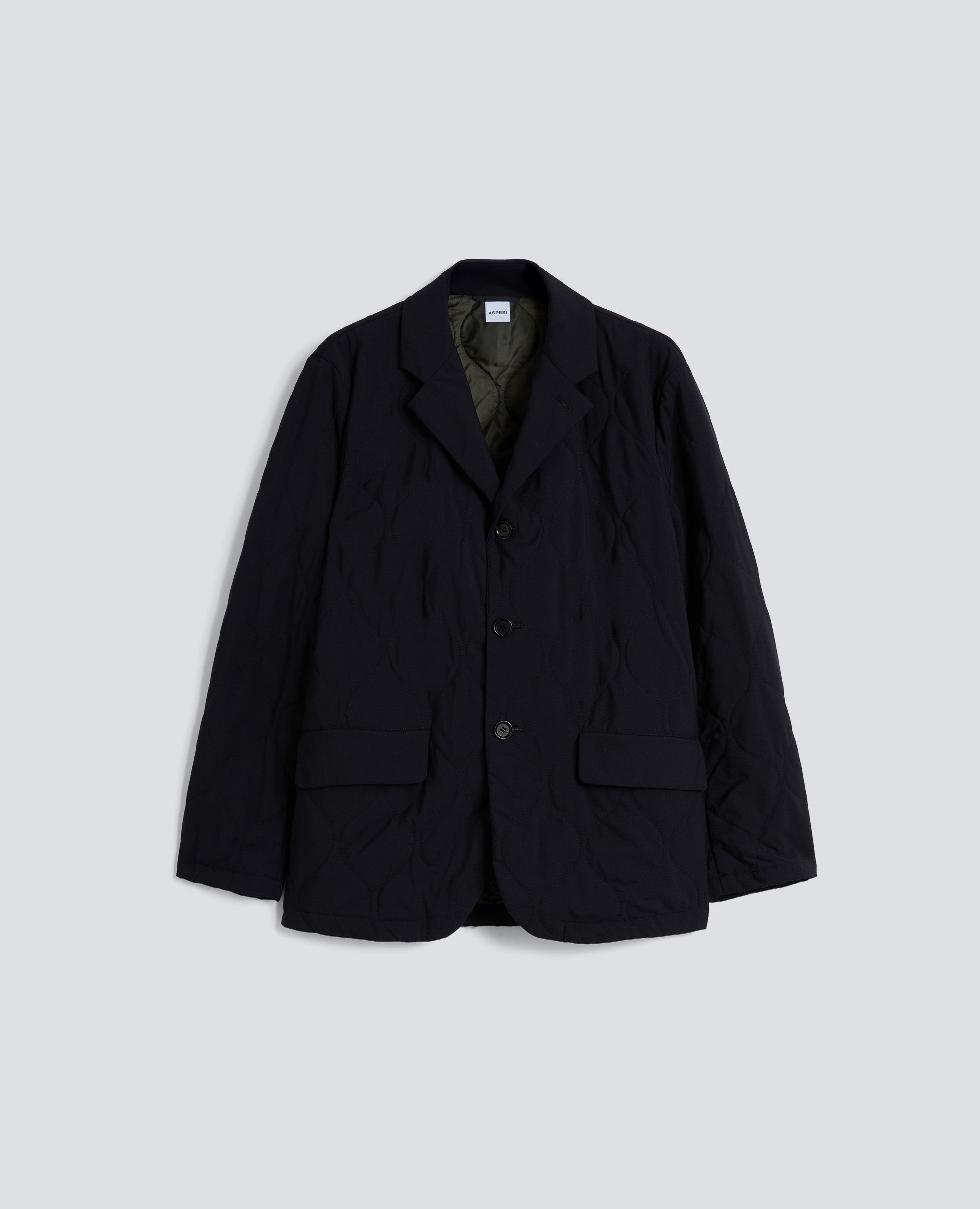 GEPOLSTERTE TECHNO-WOLLJACKE - BLU - ASPESI