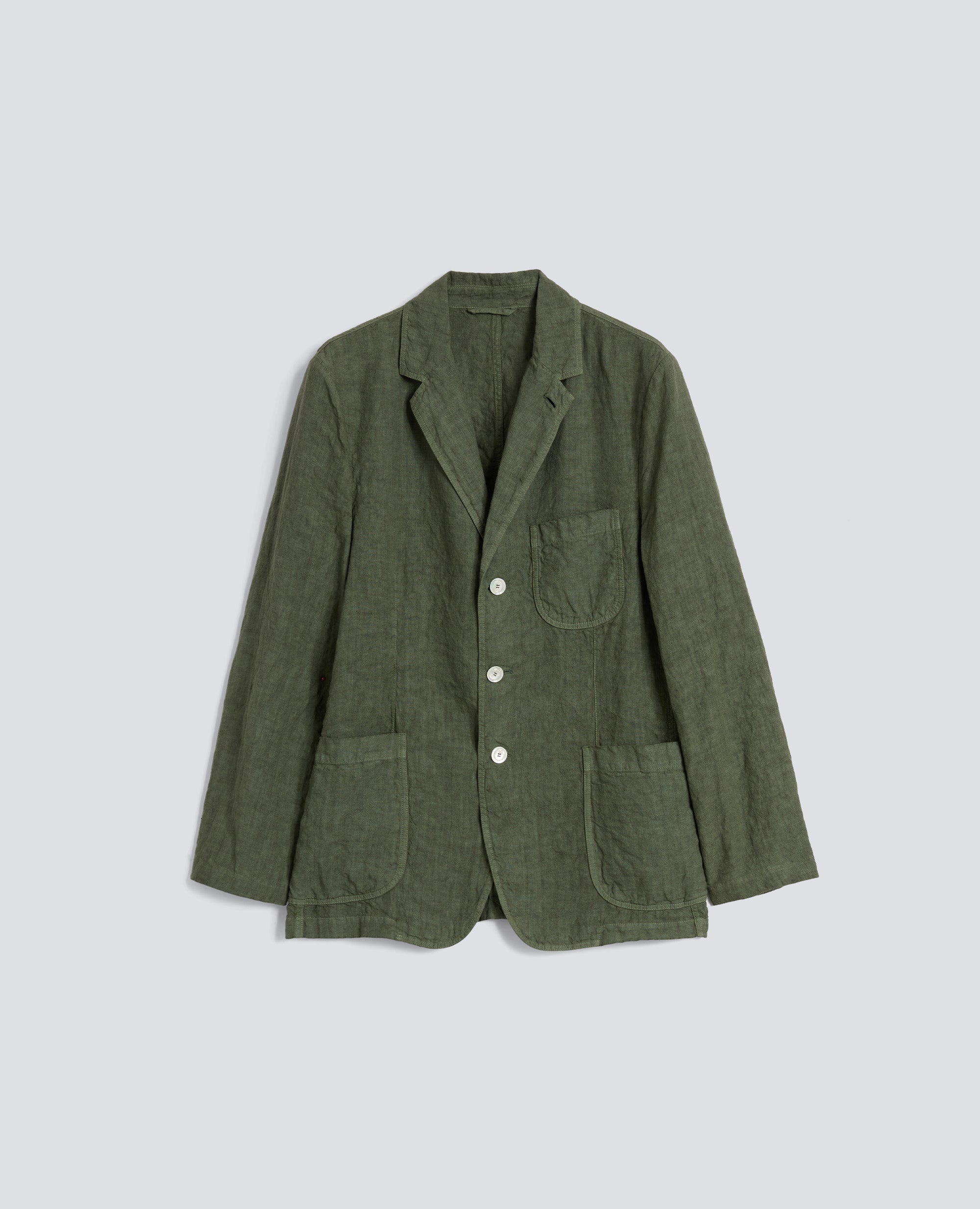 BLAZER SFODERATO IN LINO - VERDE - ASPESI