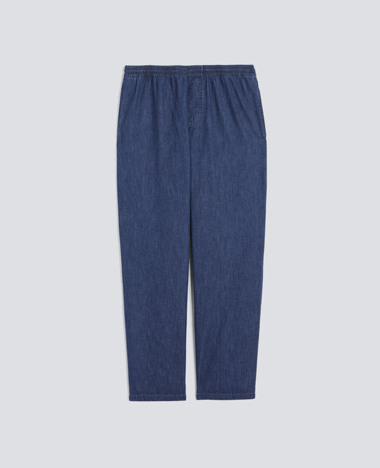 PANTALON EN DENIM DE COTON LEGER - BLU - ASPESI