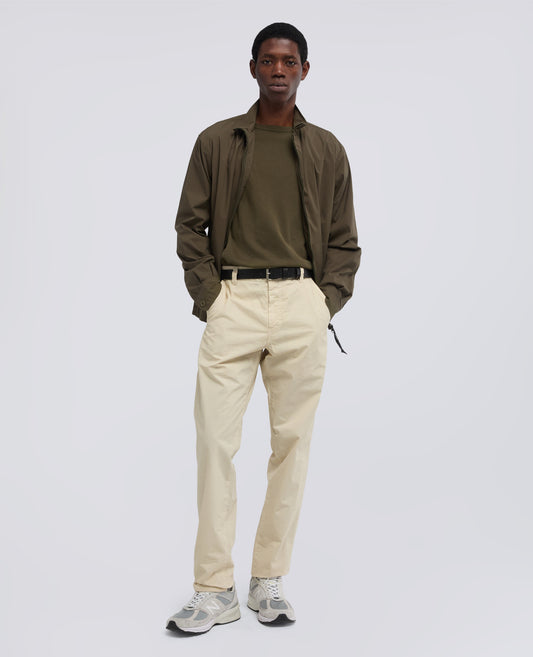 CHINO TROUSERS IN COTTON AND LINEN GABARDINE - BEIGE - ASPESI