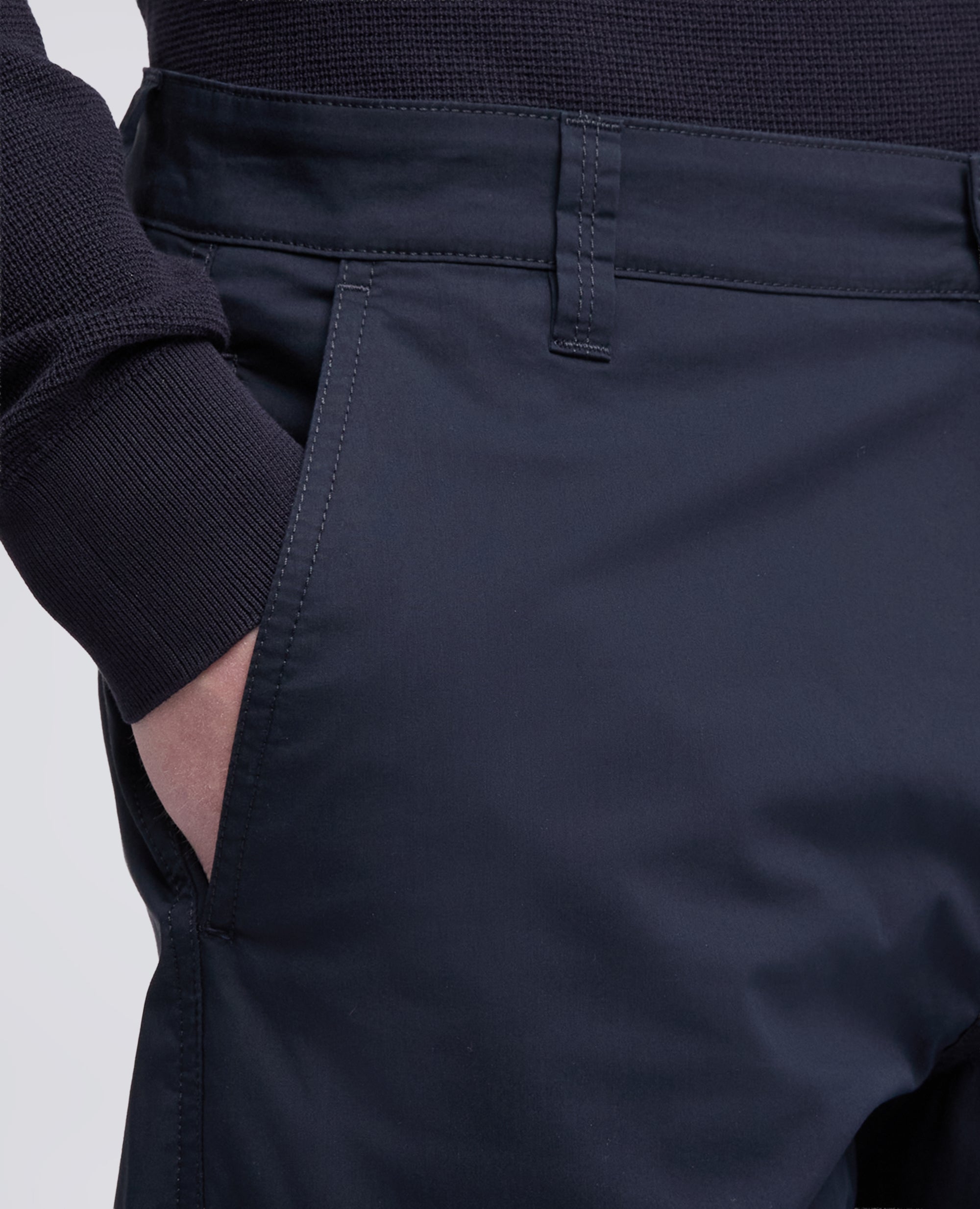 CHINO-HOSEN AUS BAUMWOLL- UND LEINEN GABARDINE - BLU - ASPESI