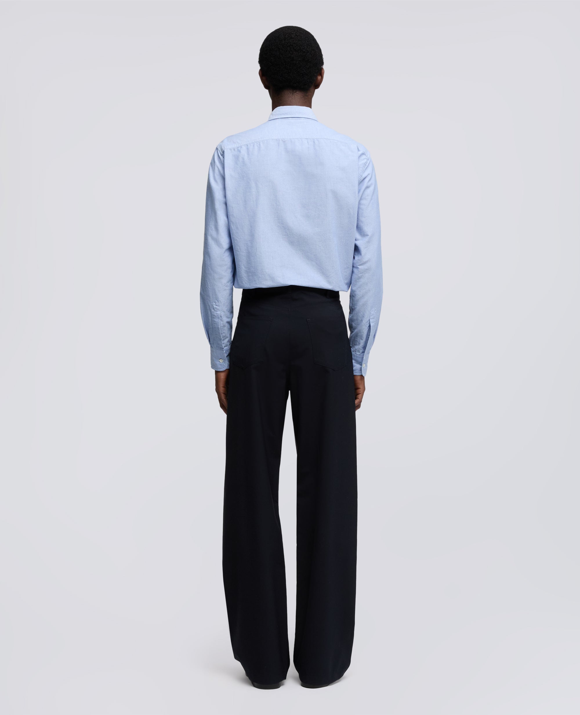 WOLL-CANVAS-HOSEN  POLYESTER - BLU - ASPESI