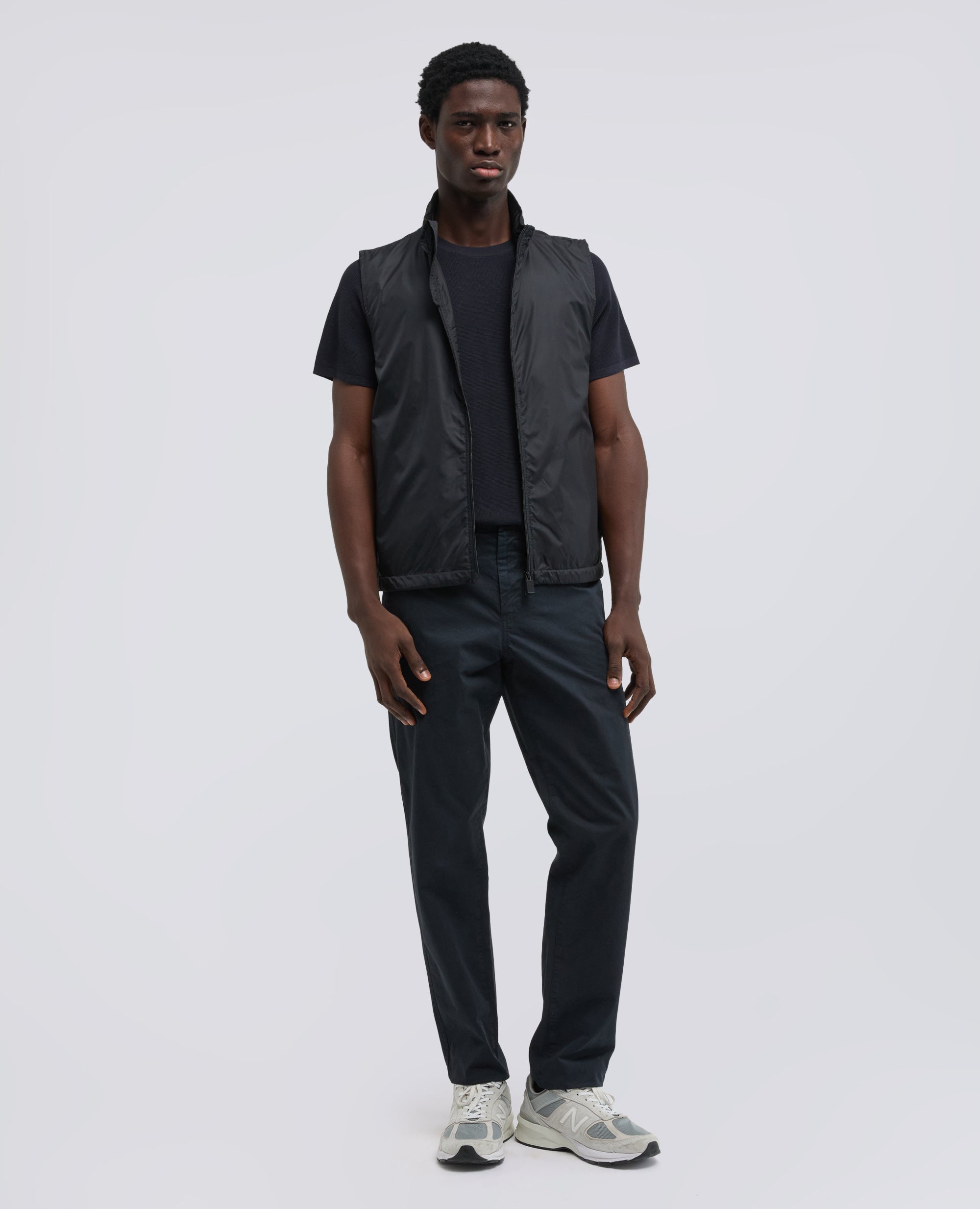 PANTALONE CHINO FUNZIONALE IN POPELINE DI COTONE - BLU - ASPESI