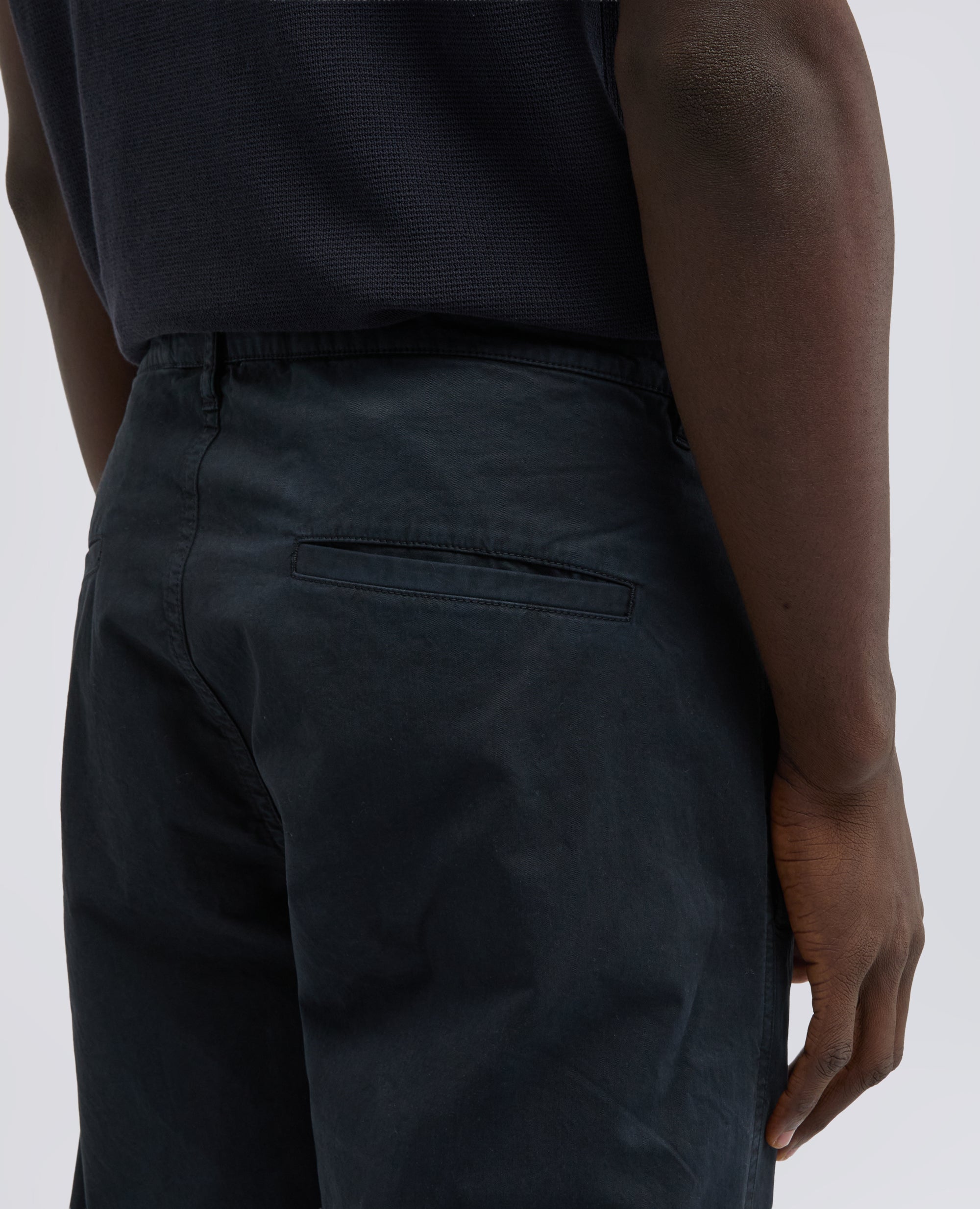 PANTALONE CHINO FUNZIONALE IN POPELINE DI COTONE - BLU - ASPESI