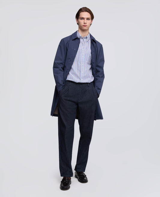 PANTALONES PLISADOS MONO EN VAQUEROS CLAROS - BLU - ASPESI