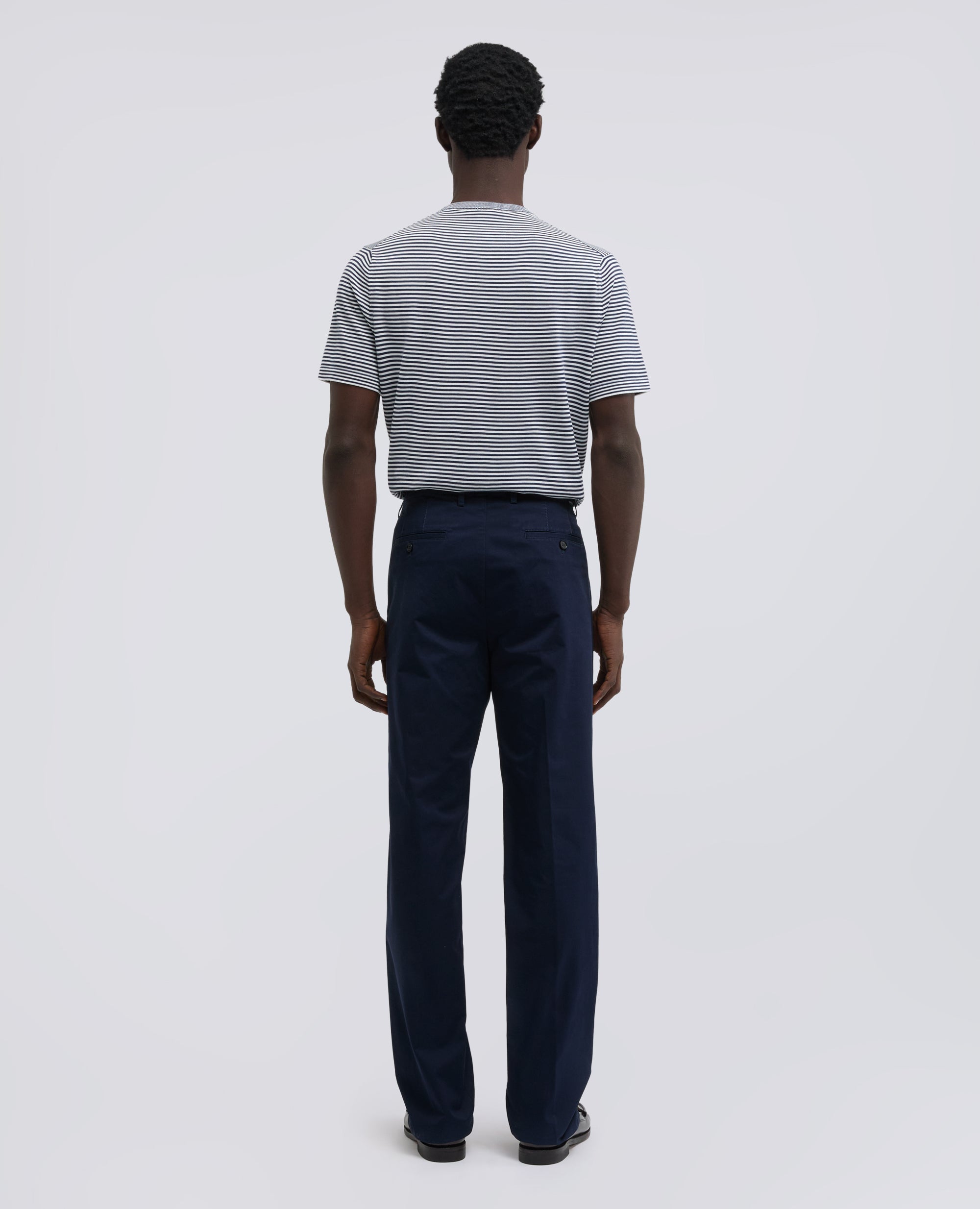 PANTALONE IN TWILL DI COTONE STRETCH - BLU - ASPESI