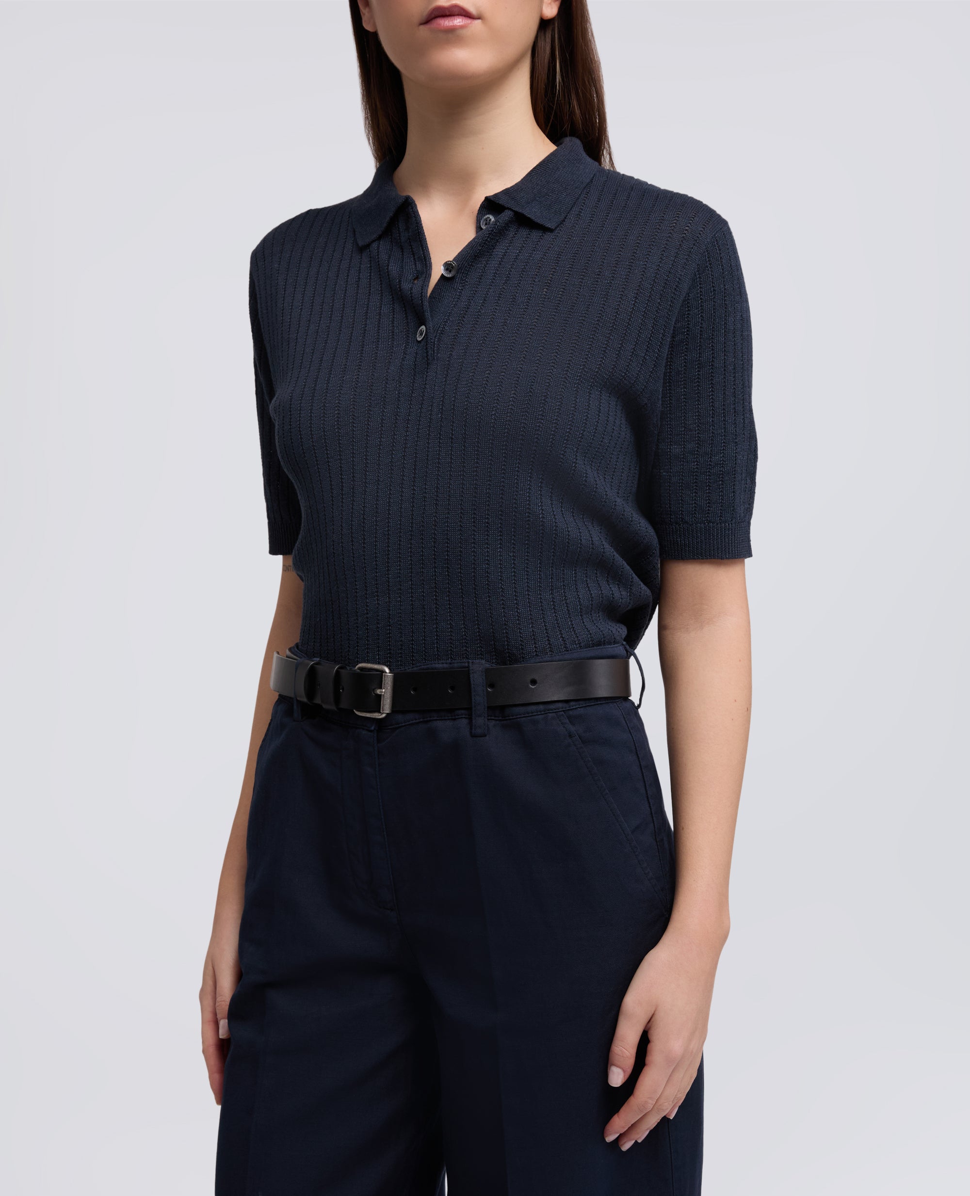 CEINTURE EN CUIR POUR FEMMES - NERO - ASPESI