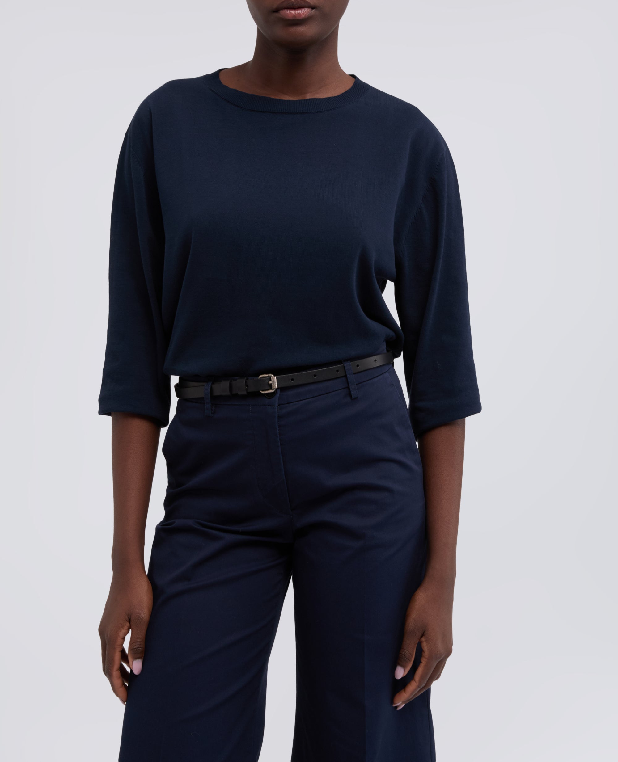 WOMEN'S LEATHER BELT - NERO - ASPESI