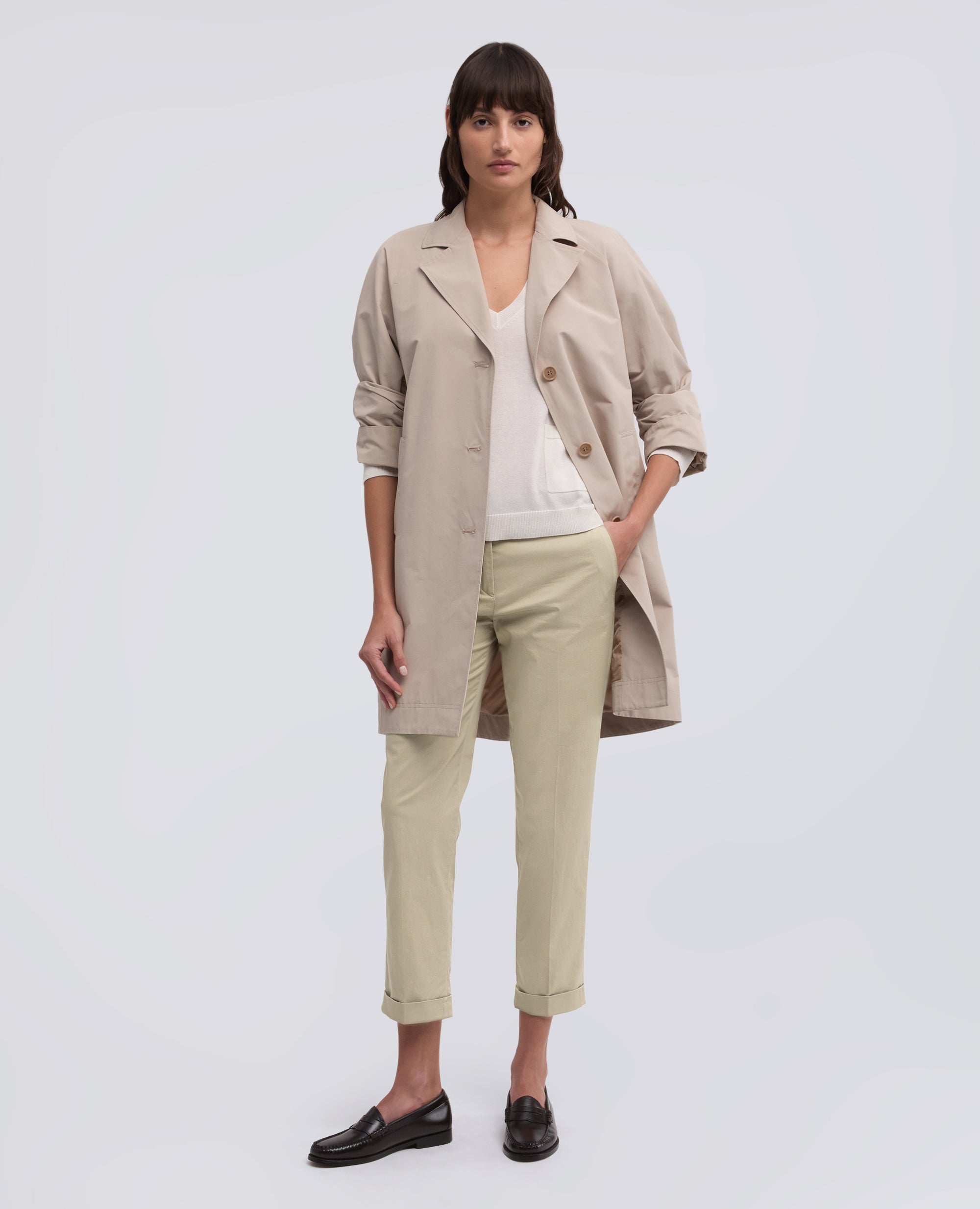 STRETCH-BAUMWOLL-KOPERHOSEN - BEIGE - ASPESI