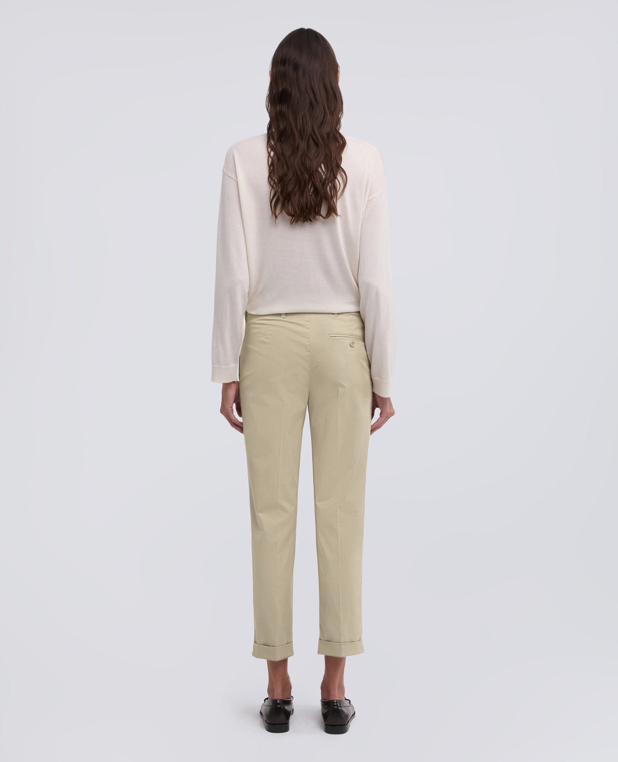 STRETCH-BAUMWOLL-KOPERHOSEN - BEIGE - ASPESI