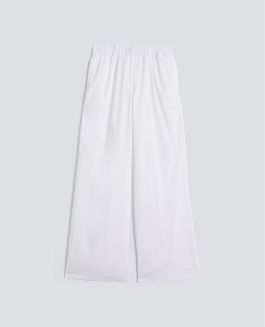 PANTALONE IN POPELINE DI COTONE  E NYLON STRETCH - BIANCO - ASPESI