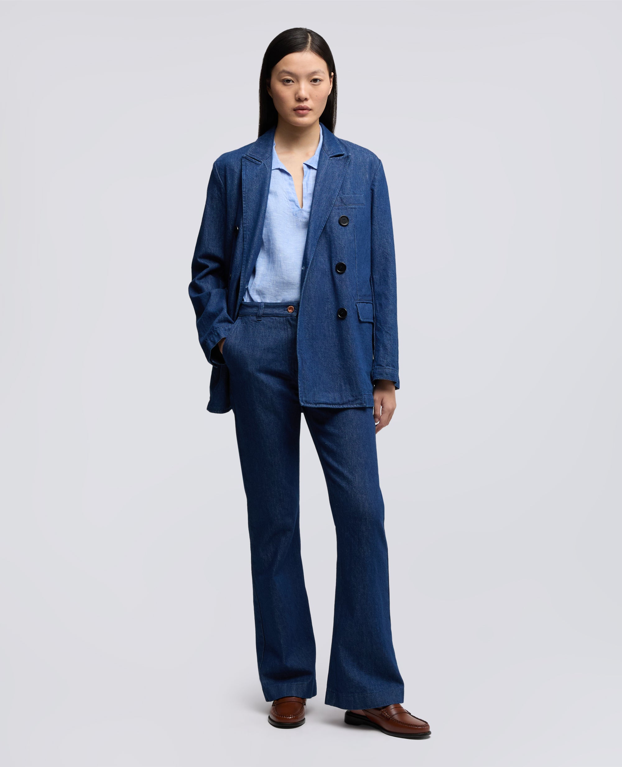 DENIMHOSEN, BAUMWOLL-TWILL UND LYOCELL - BLU - ASPESI