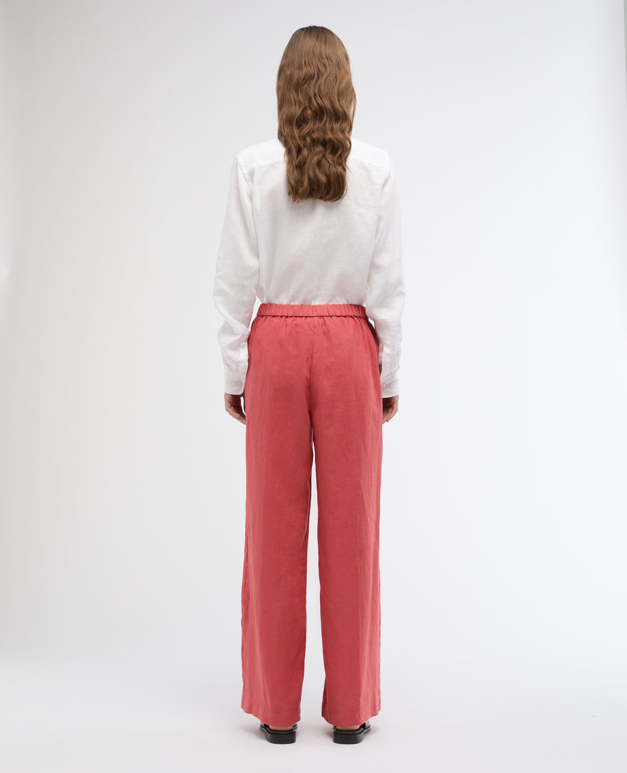PANTALONE IN LINO - ARANCIO - ASPESI