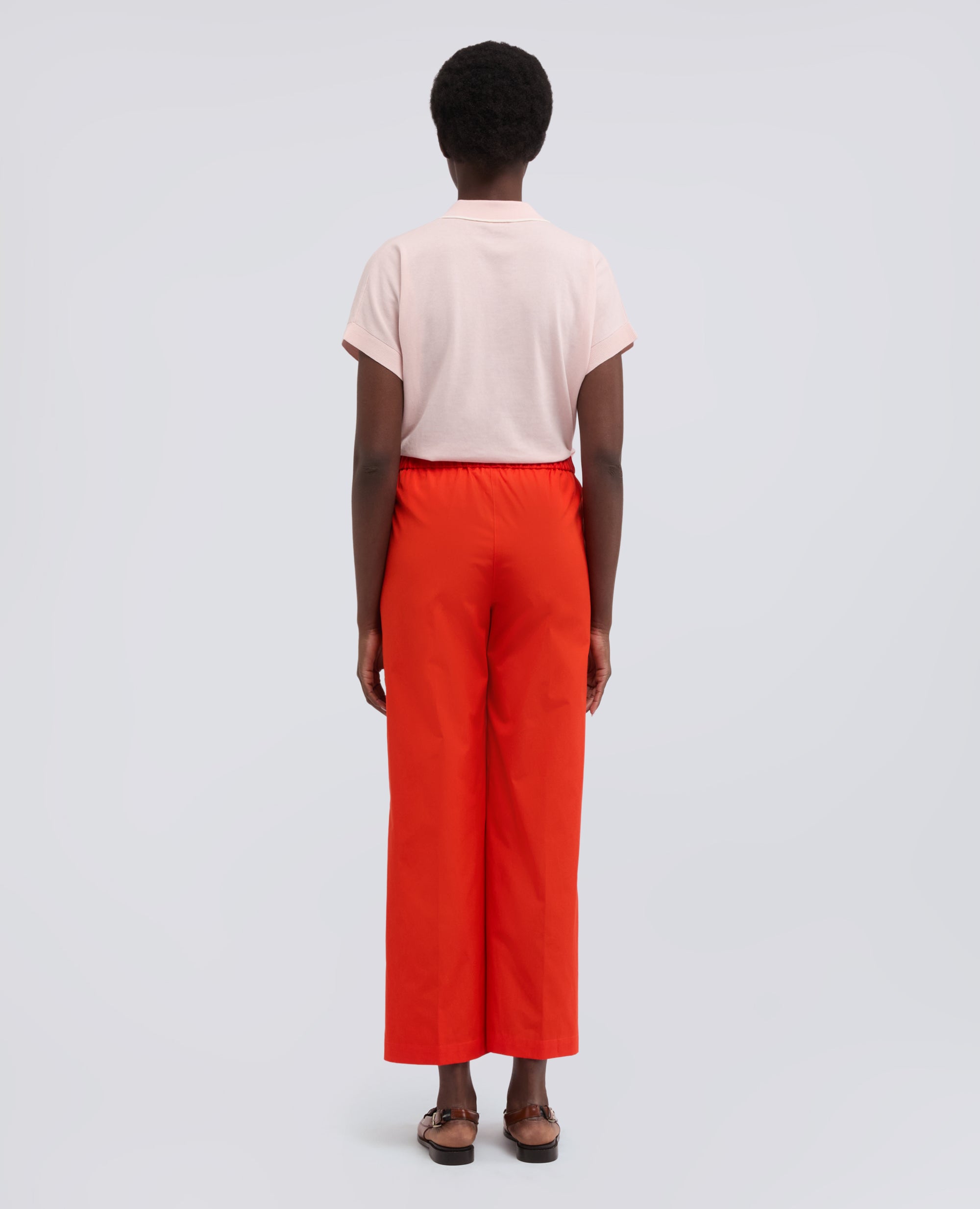 BAUMWOLL-POPLIN-HOSEN - ROSSO - ASPESI