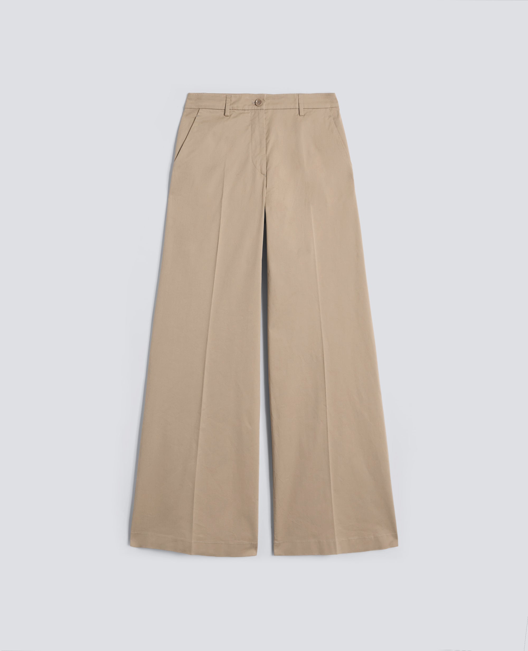 PANTALON EN SERGE DE COTON EXTENSIBLE - BEIGE - ASPESI