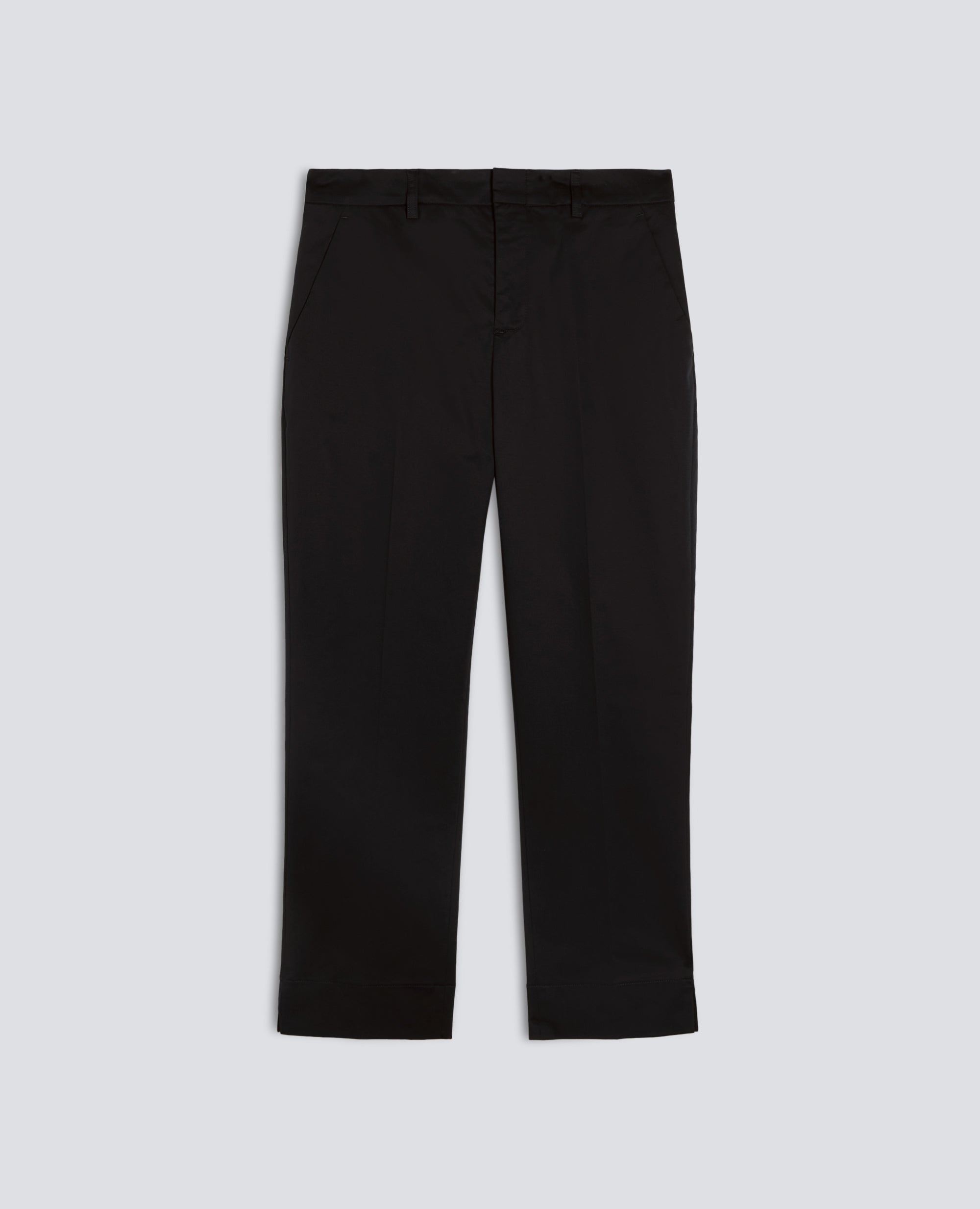 PANTALONE CAPRI IN TWILL DI COTONE STRETCH - NERO - ASPESI