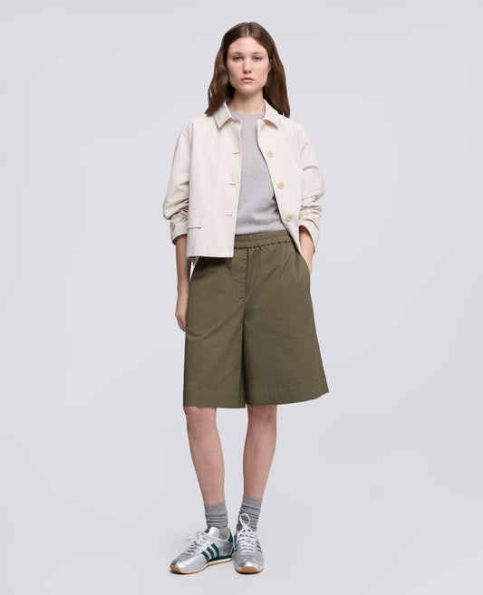 BERMUDA IN TWILL DI COTONE STRETCH - VERDE - ASPESI