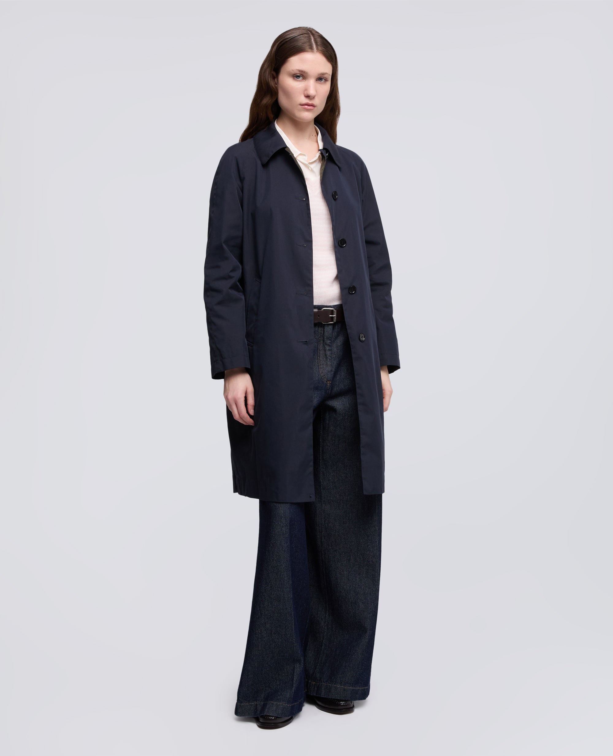 POLYAMID-BAUMWOLL-TWILL-SOPRABITO, REVERSIBEL IN RECYCELTEM NYLON - BLU - ASPESI