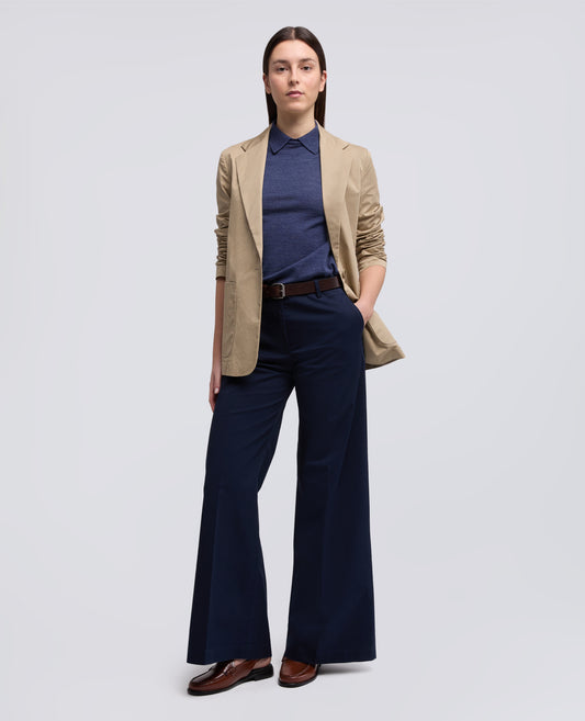 CHAQUETA DESMONTADA DE UN SOLO BOTONADURA EN SARGA DE ALGODON - BEIGE - ASPESI
