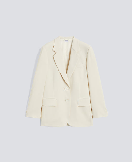 CHAQUETA DE UN SOLO BOTONADURA EN CREPE CADY DE POLIESTER TRIACETATO - NATURALE - ASPESI