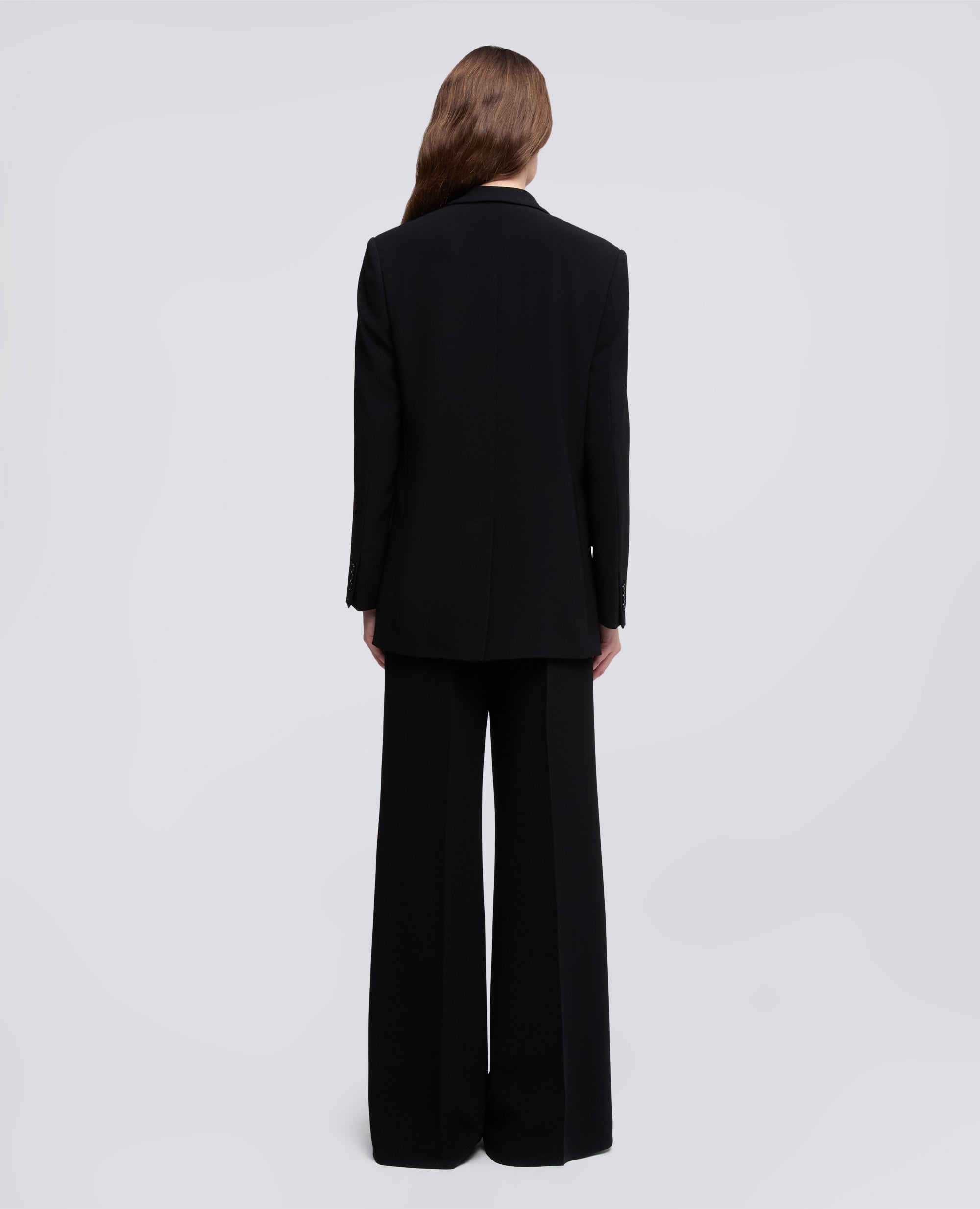 EINREIHIGE JACKE AUS POLYESTER-TRIACETAT CREPE CADY - NERO - ASPESI