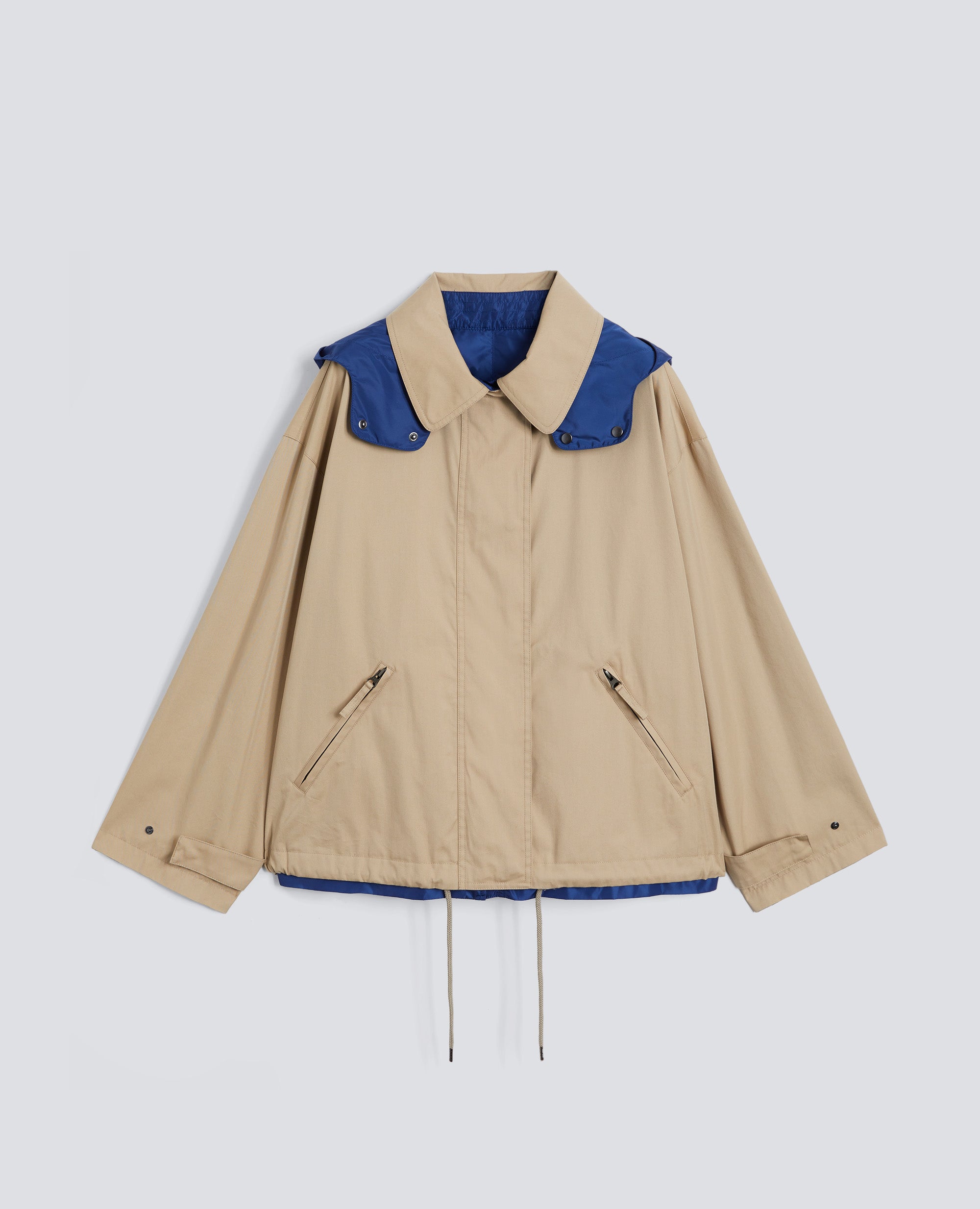 GIUBBOTTO REVERSIBILE  IN TWILL DI COTONE POLIAMMIDE E NYLON - BEIGE - ASPESI