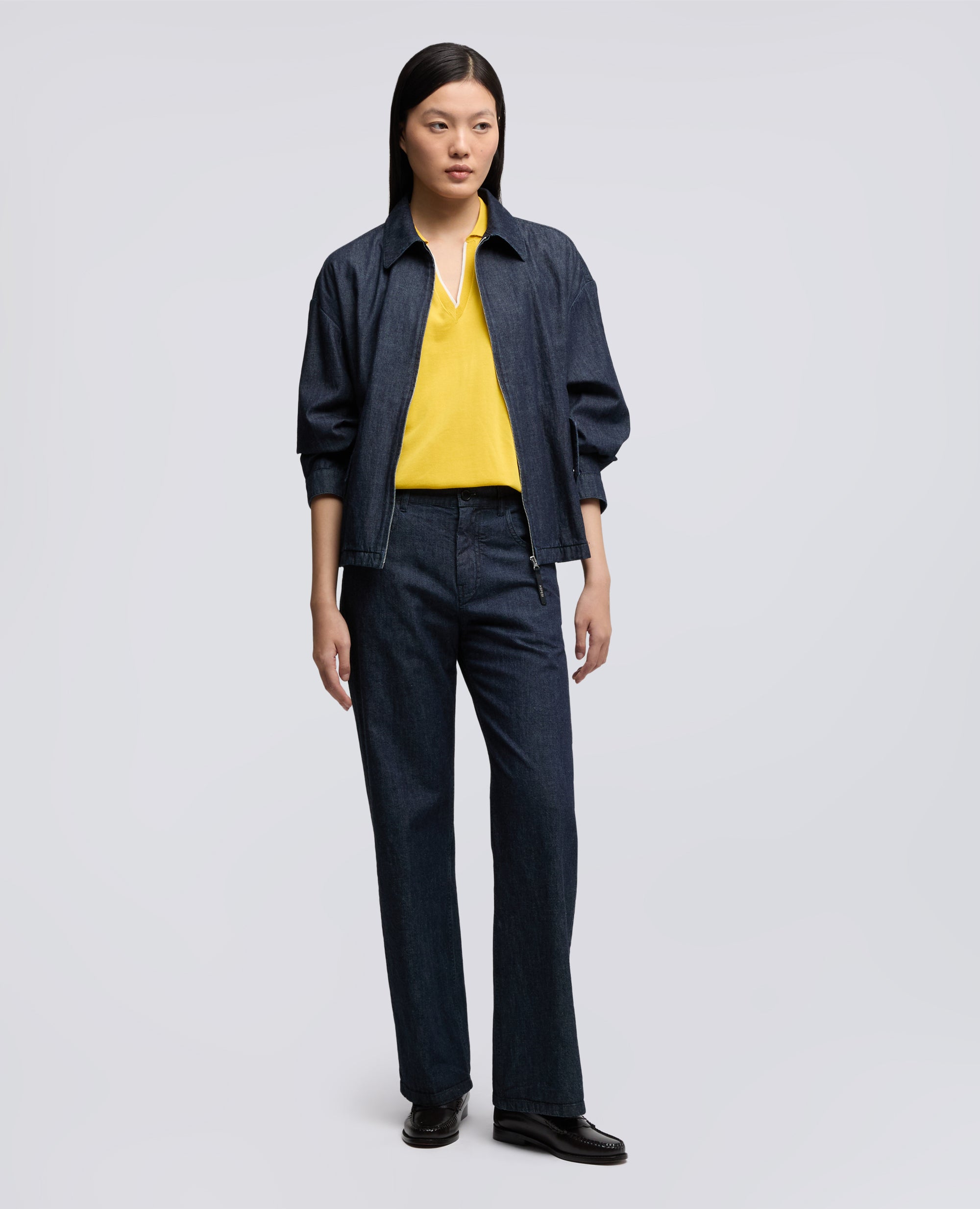LIGHTWEIGHT DENIM JACKET - BLU - ASPESI