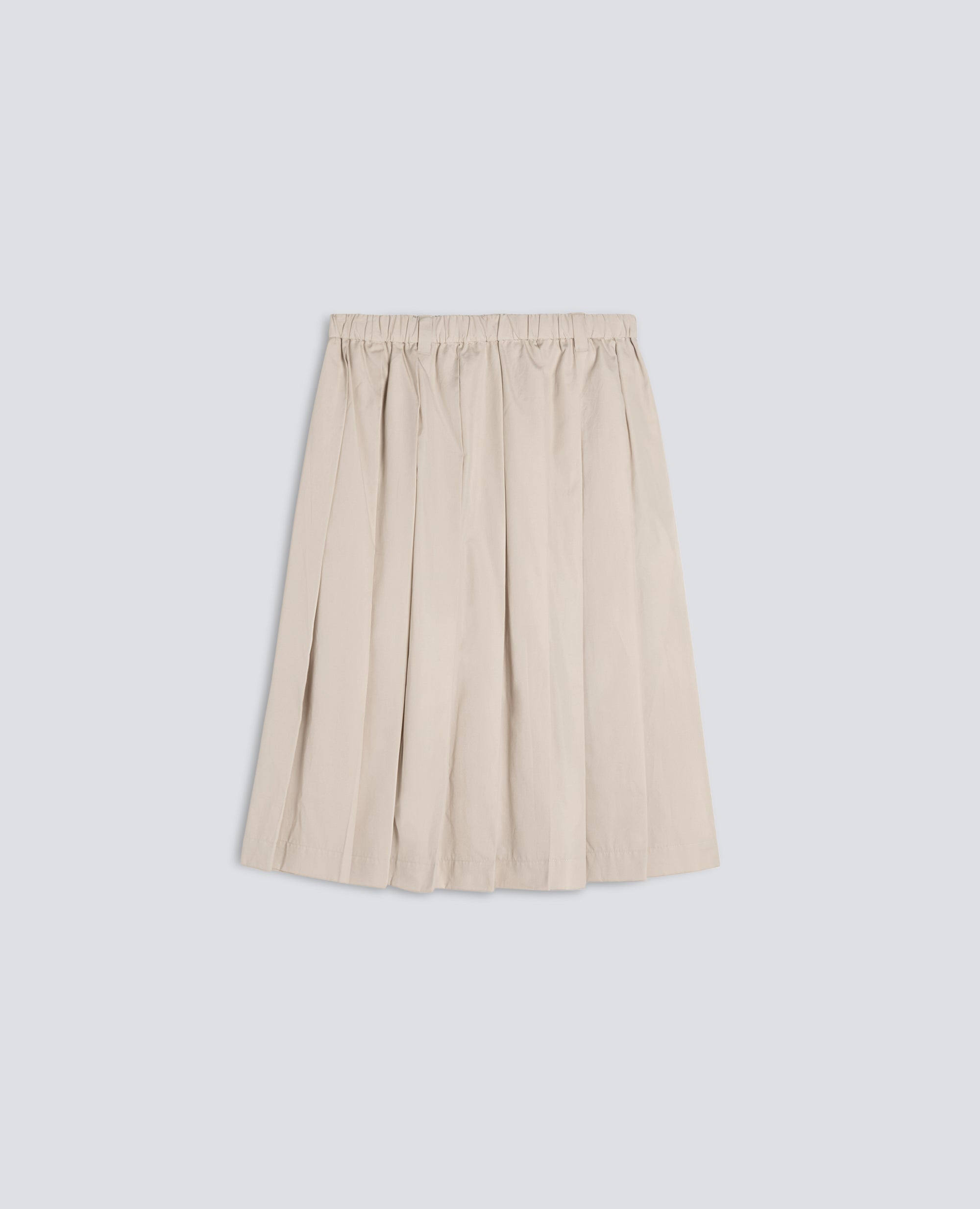 FALDA PLISADA DE ALGODON POPELINA - BEIGE - ASPESI