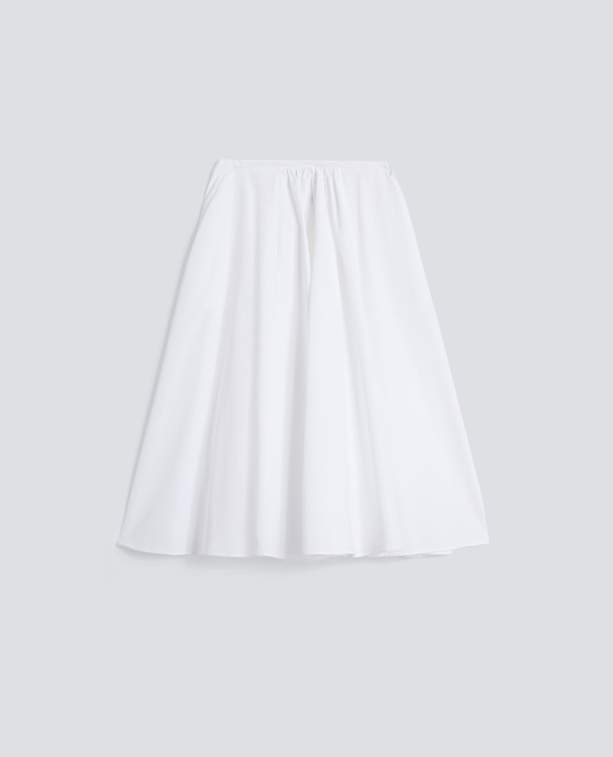 GONNA IN POPELINE COTONE - BIANCO - ASPESI