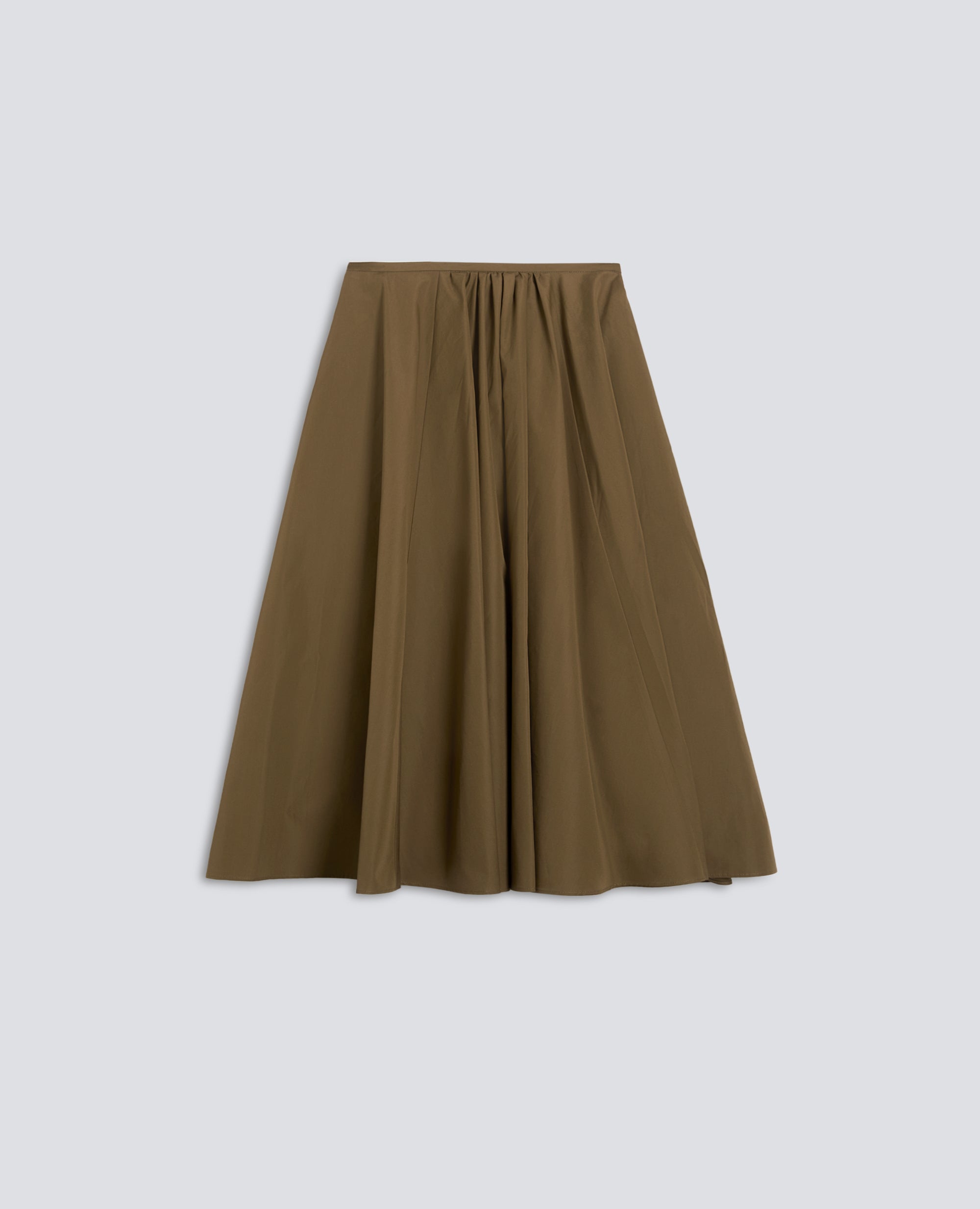 BAUMWOLL-POPLIN-ROCK - VERDE - ASPESI