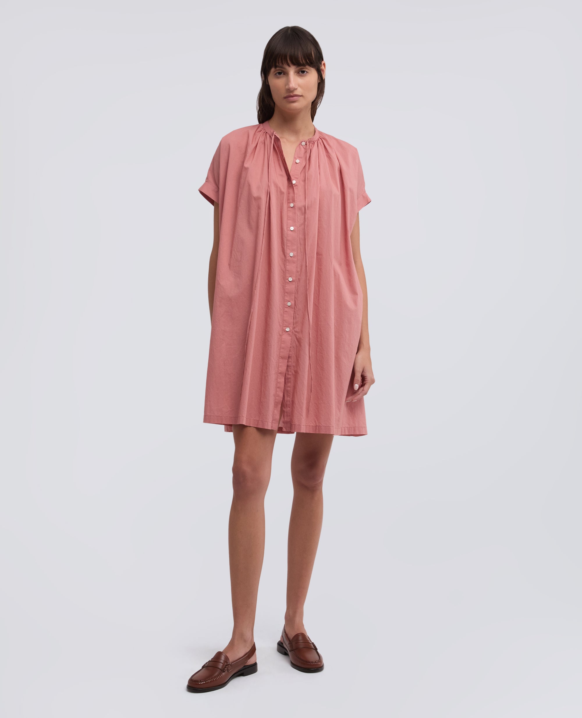 ROBE EN MOUSSELINE DE COTON - ROSE - ASPESI