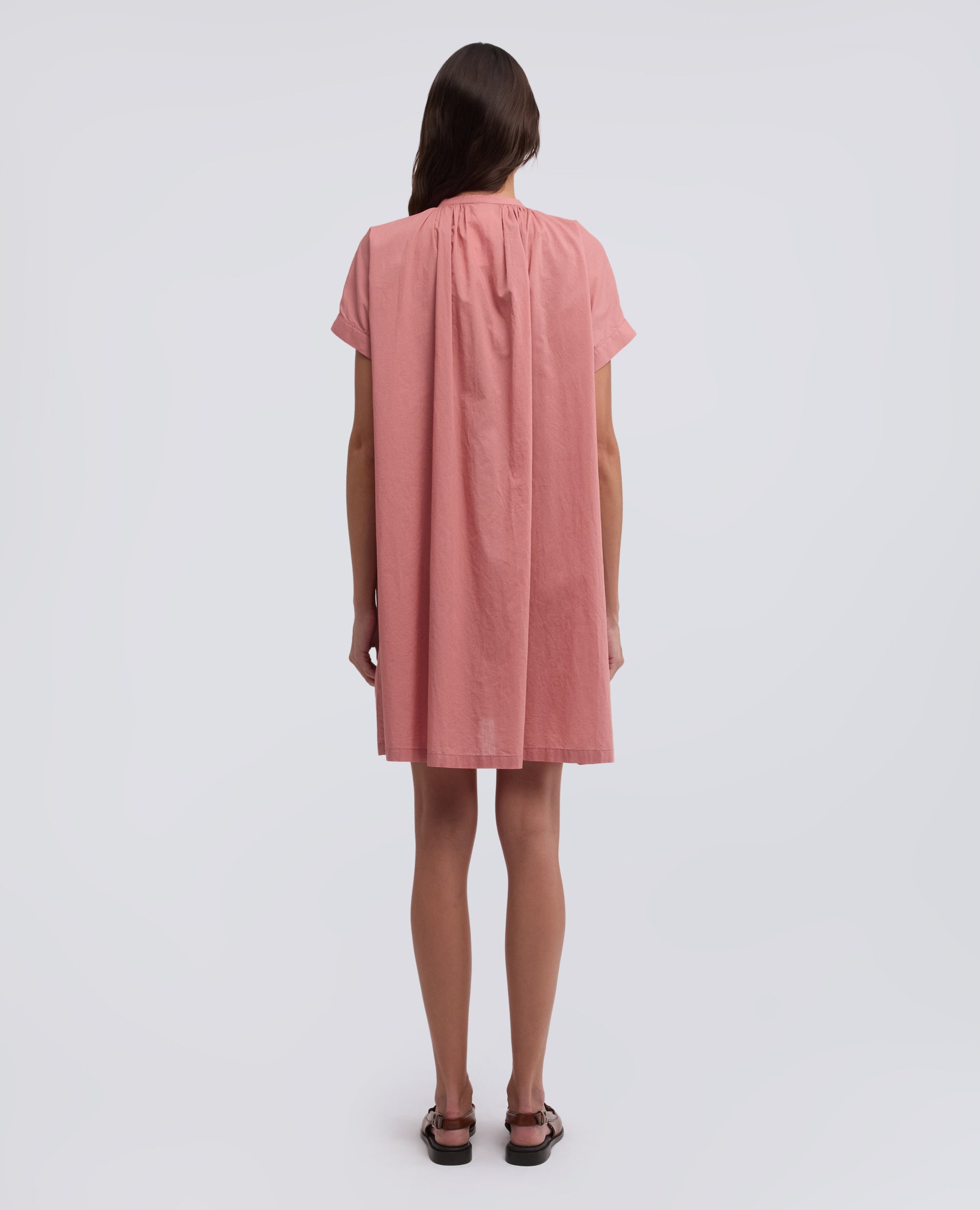 ROBE EN MOUSSELINE DE COTON - ROSE - ASPESI