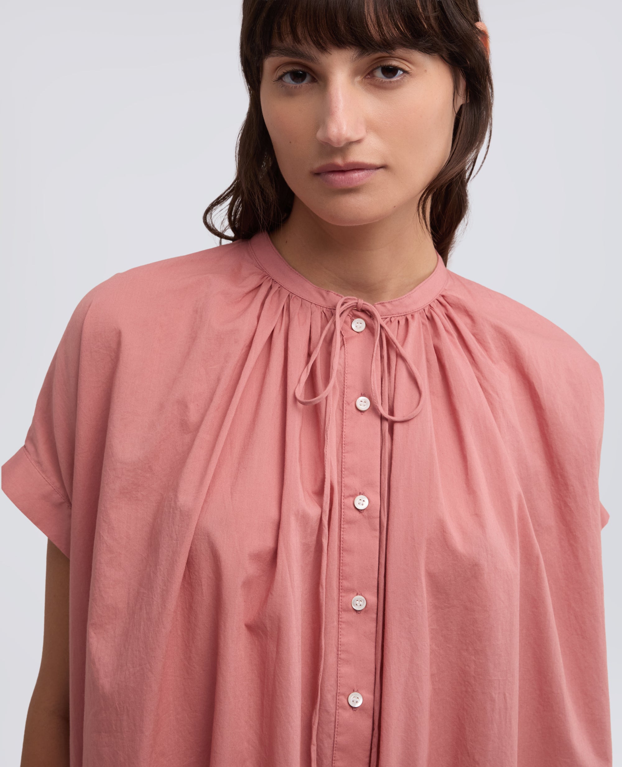 ROBE EN MOUSSELINE DE COTON - ROSE - ASPESI