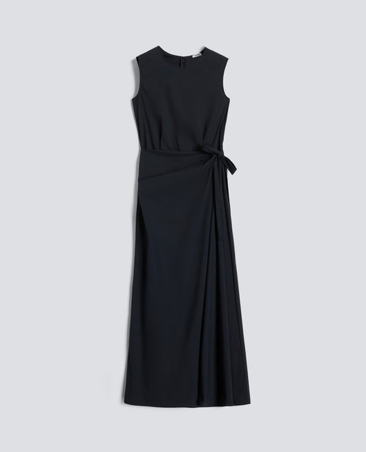 STRETCH-NYLON-POPLIN-KLEID AUS BAUMWOLL - BLU - ASPESI